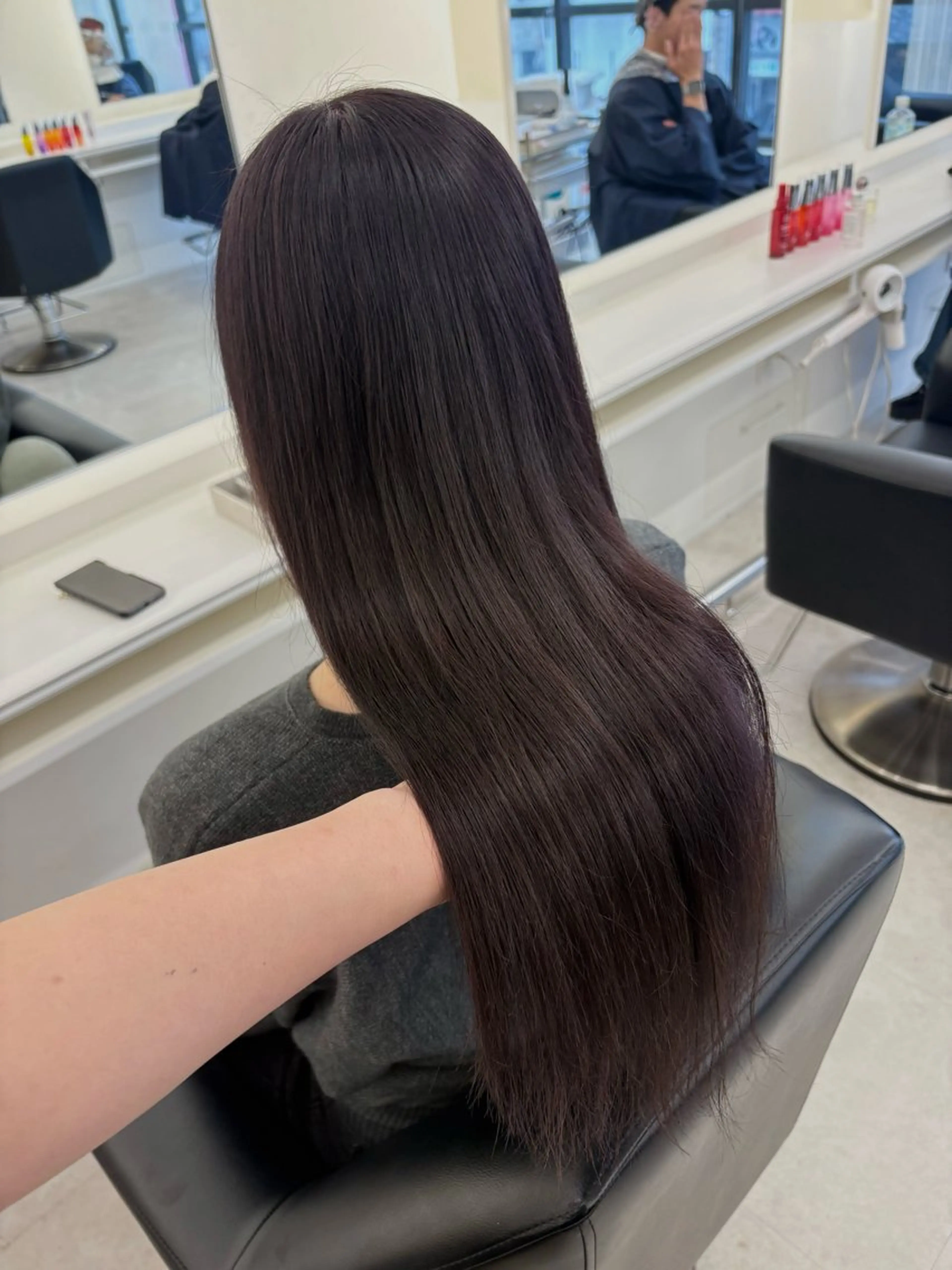 ロング カラー トリートメント ヘアカラー ParveMix 楠本結菜のヘアスタイル