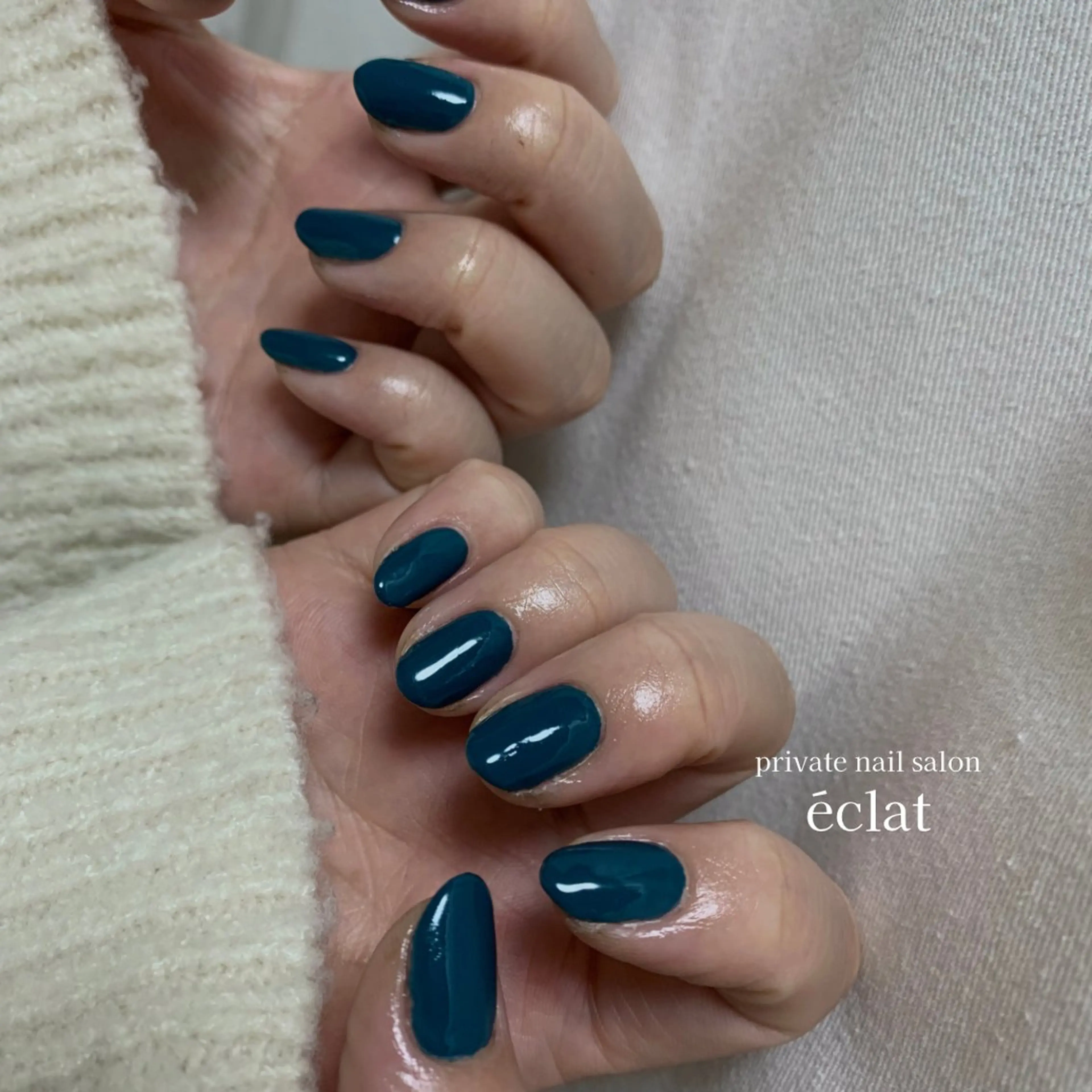 ネイル ワンカラーネイル 冬ネイル nailsalon éclatのネイルデザイン