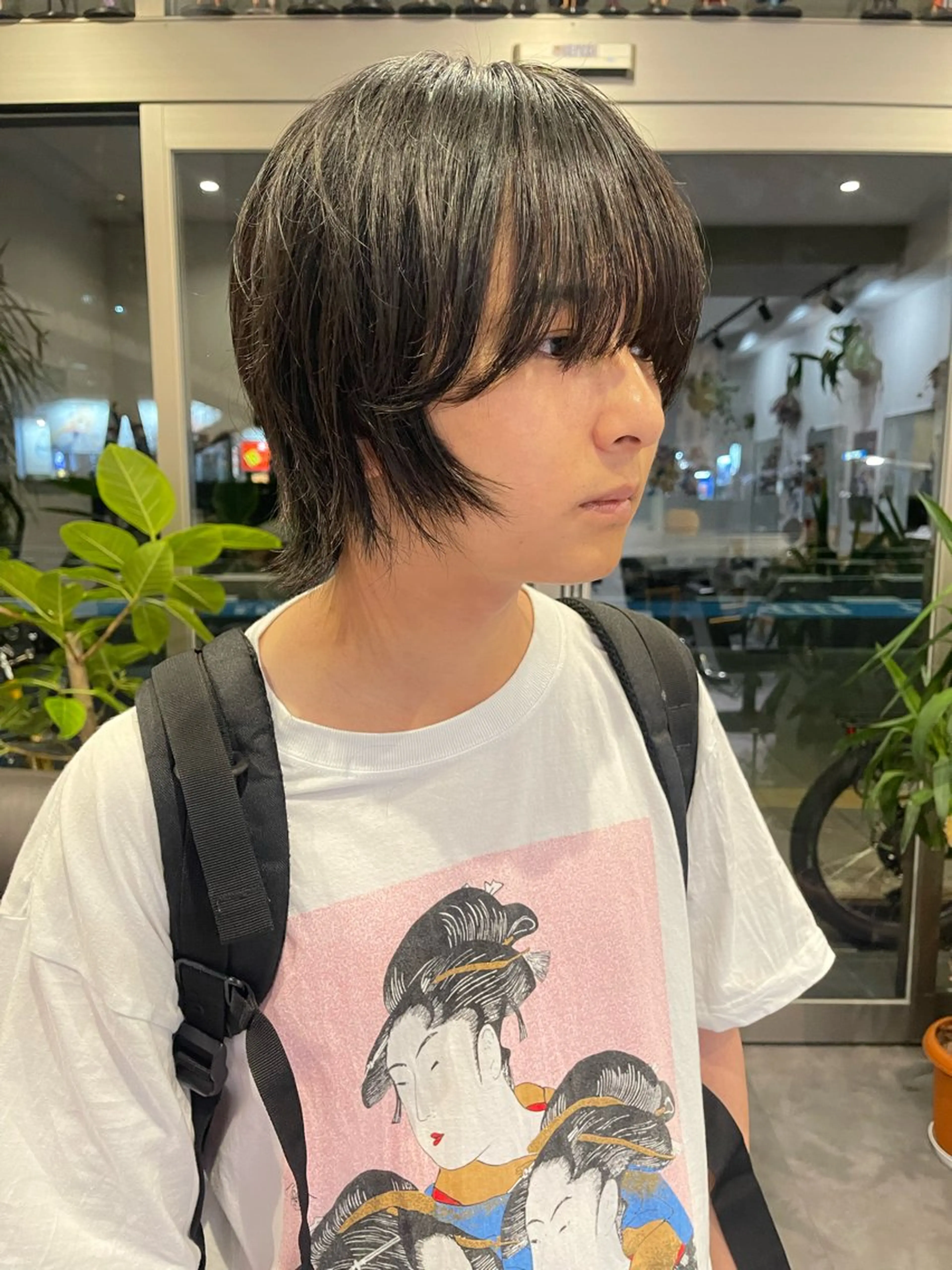 ミディアム メンズ メンズウルフカット ウルフカット カット アトム/ウルフ パーマ/レイヤーのヘアスタイル