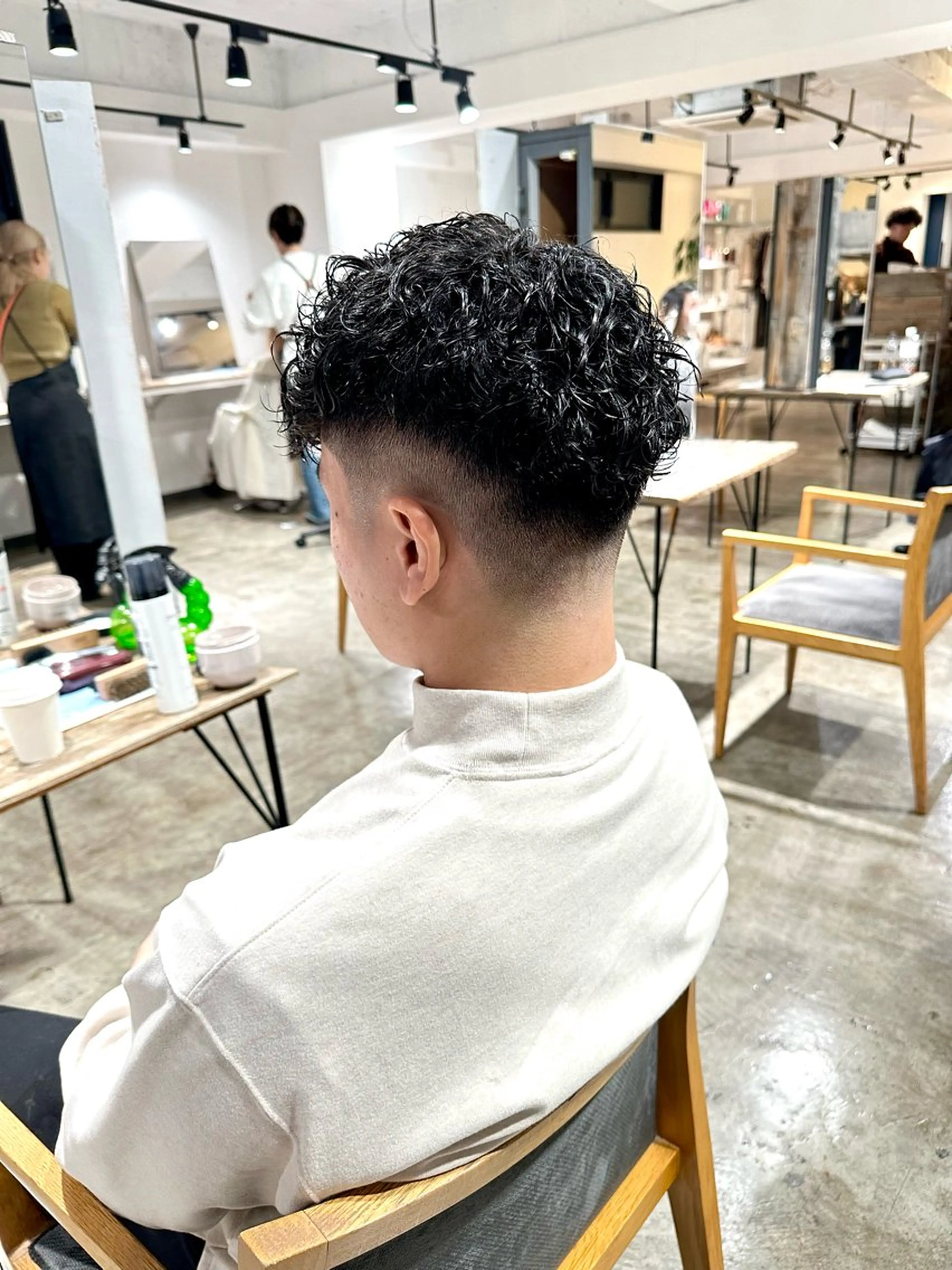 メンズ フェードカット メンズパーマ スキンフェード スペインカール 骨格補正施術/メンズ 専門美容師/YUYAのヘアスタイル