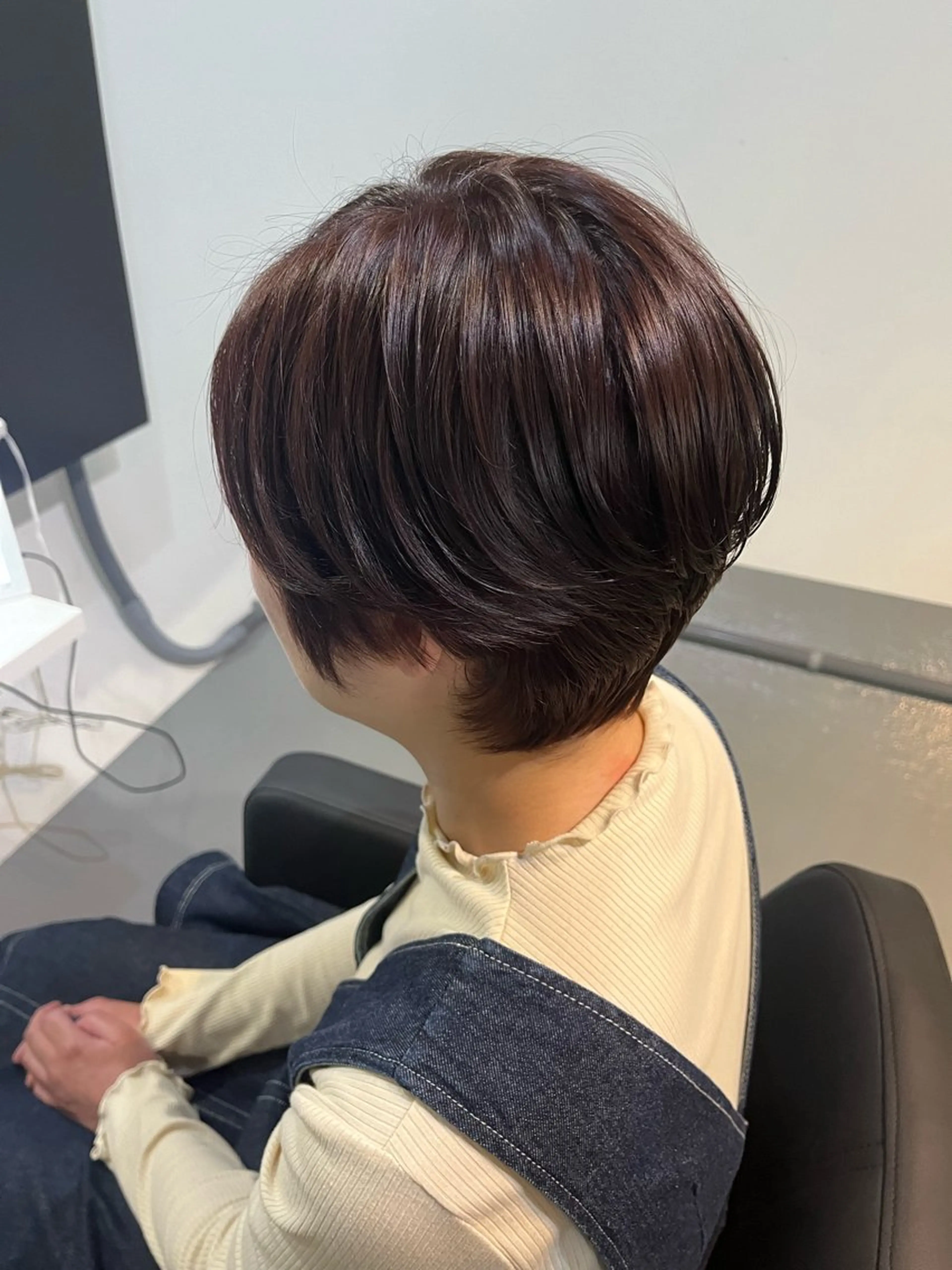 ショート カラー ラベンダーカラー Rena🦄顔まわり カット🤍✂️のヘアスタイル