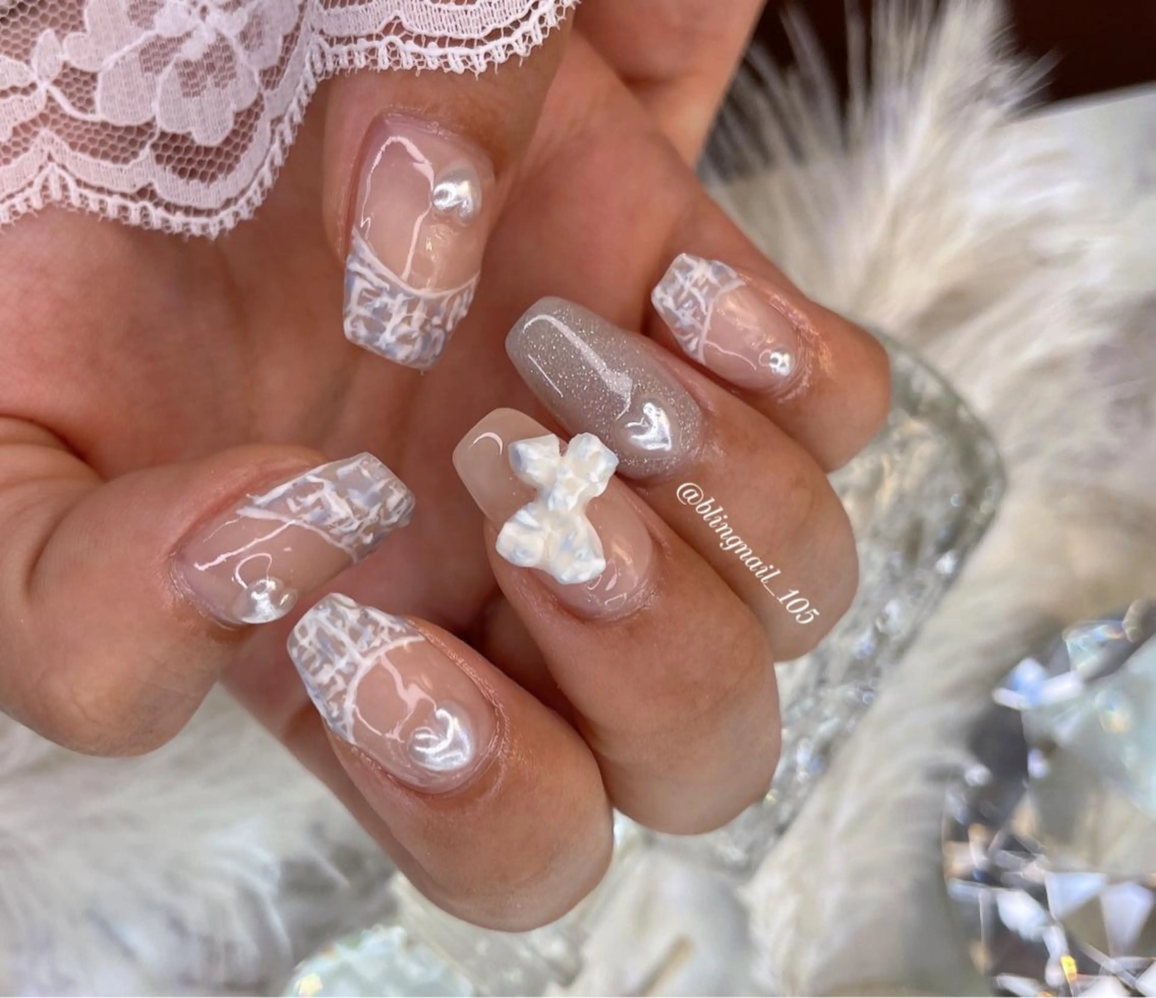 ネイル 23時まで❤︎韓国、 ワンホンネイルのネイルデザイン