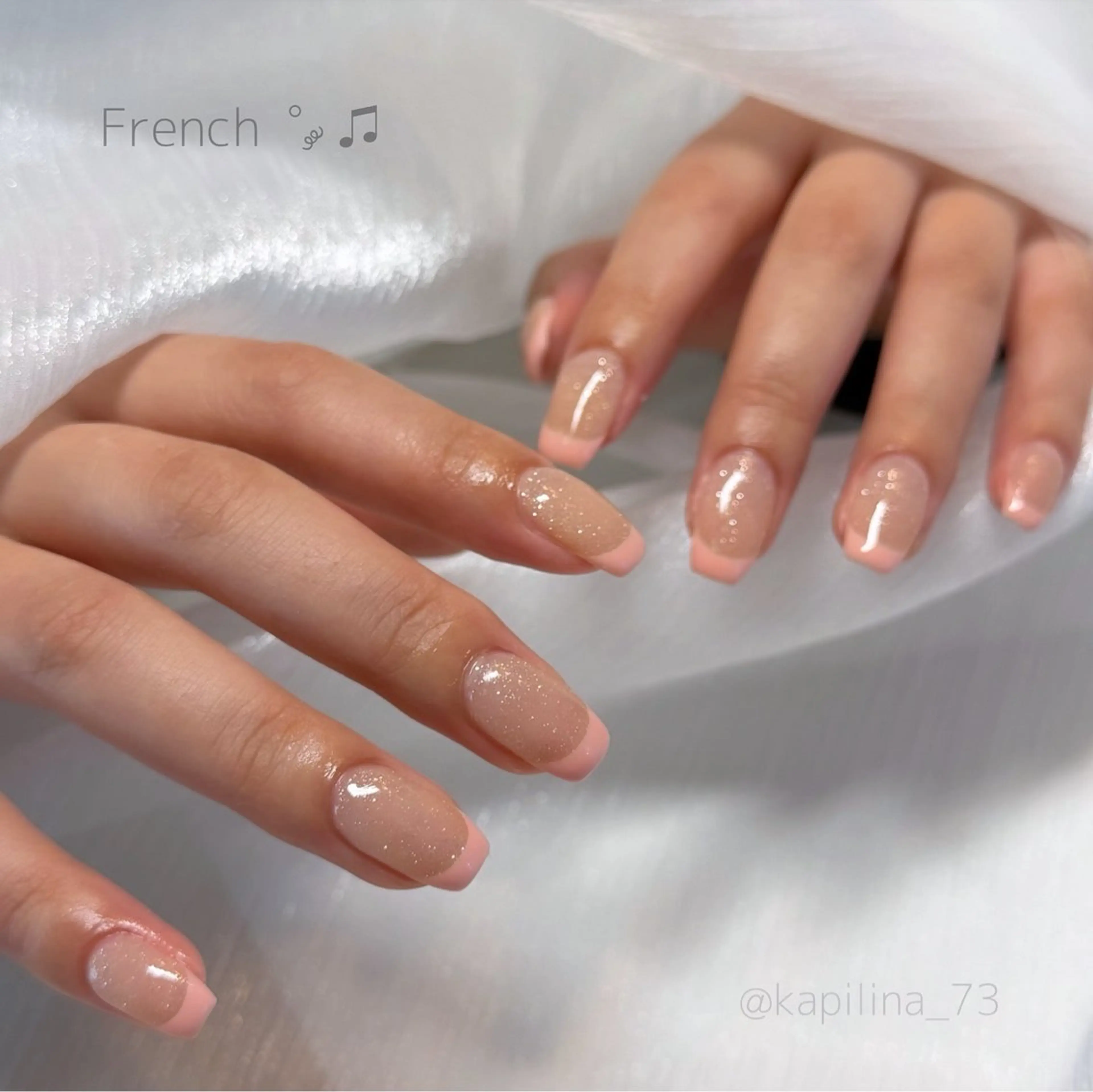 ネイル フレンチネイル ハンドネイル Nailsalon Ka pilina所属・Kapilina🌺 MOMOのネイルデザイン