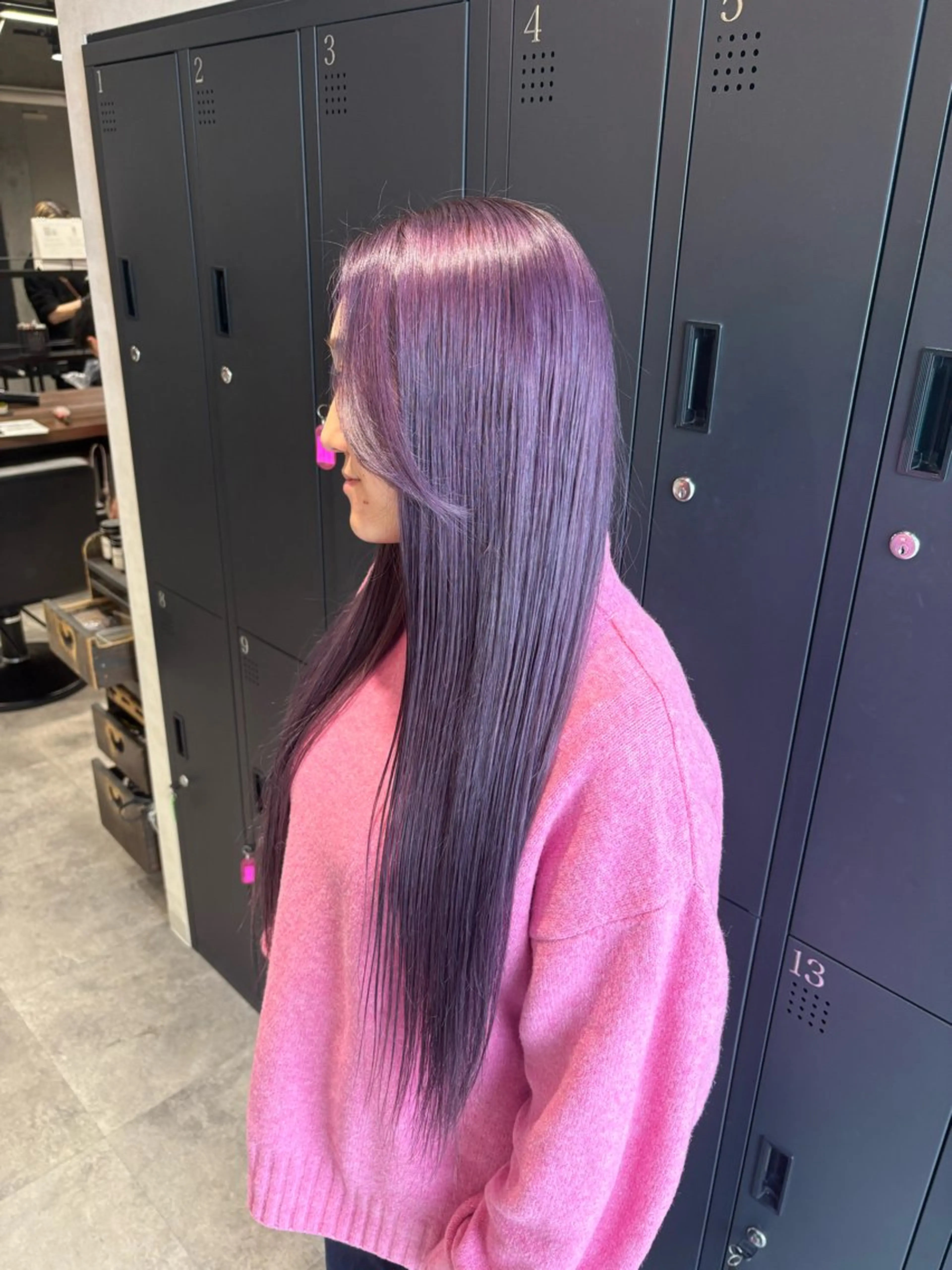 ロング カラー ピンクカラー ピンクパープル パープルカラー ヘアカラー 茅ヶ崎/ハイトーン/ Ramuのヘアスタイル