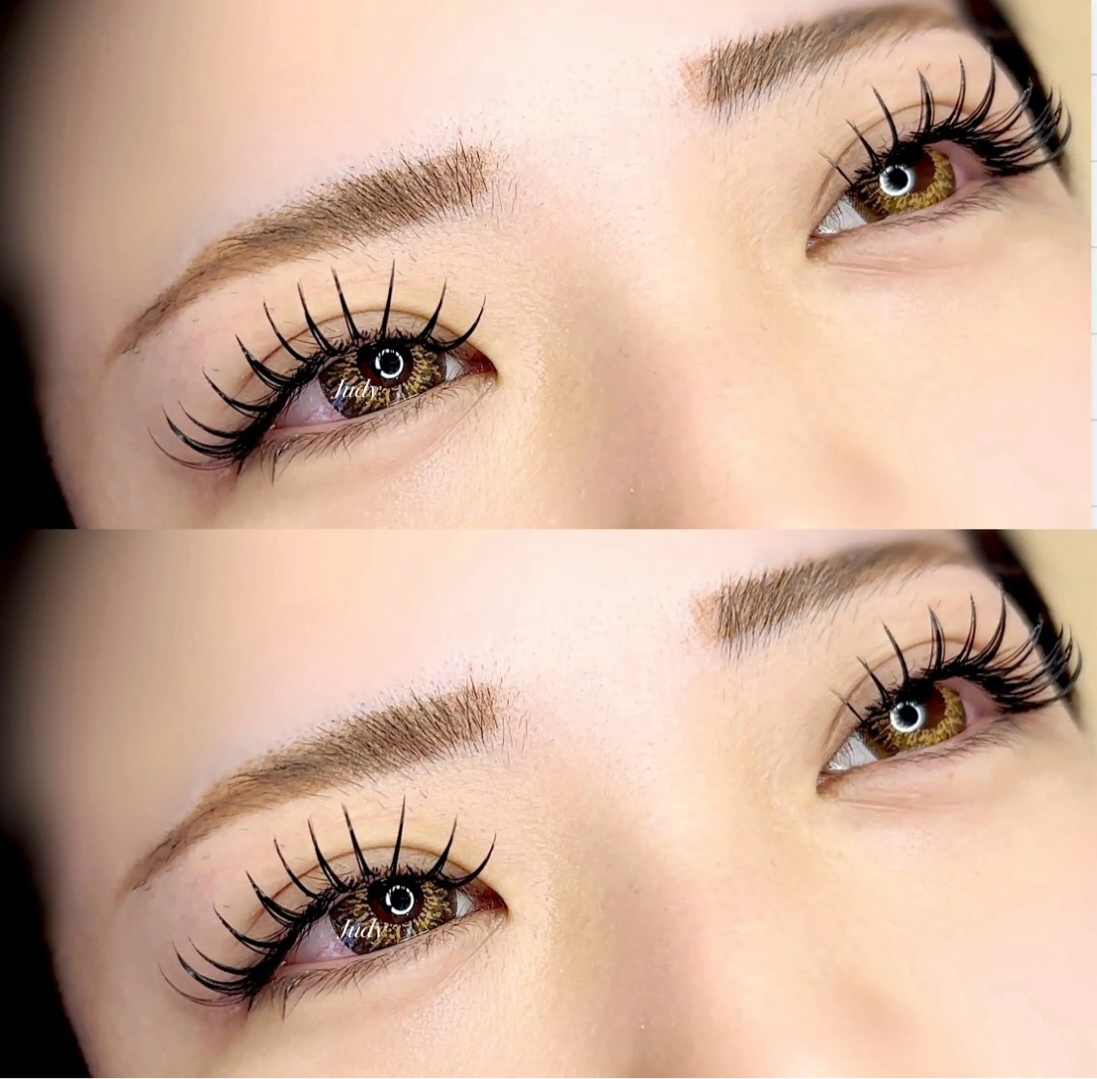 マツエク・マツパ フラットラッシュ 下まつげエクステ アップワードラッシュ マツエク Judy by charmeのマツエク・マツパデザイン