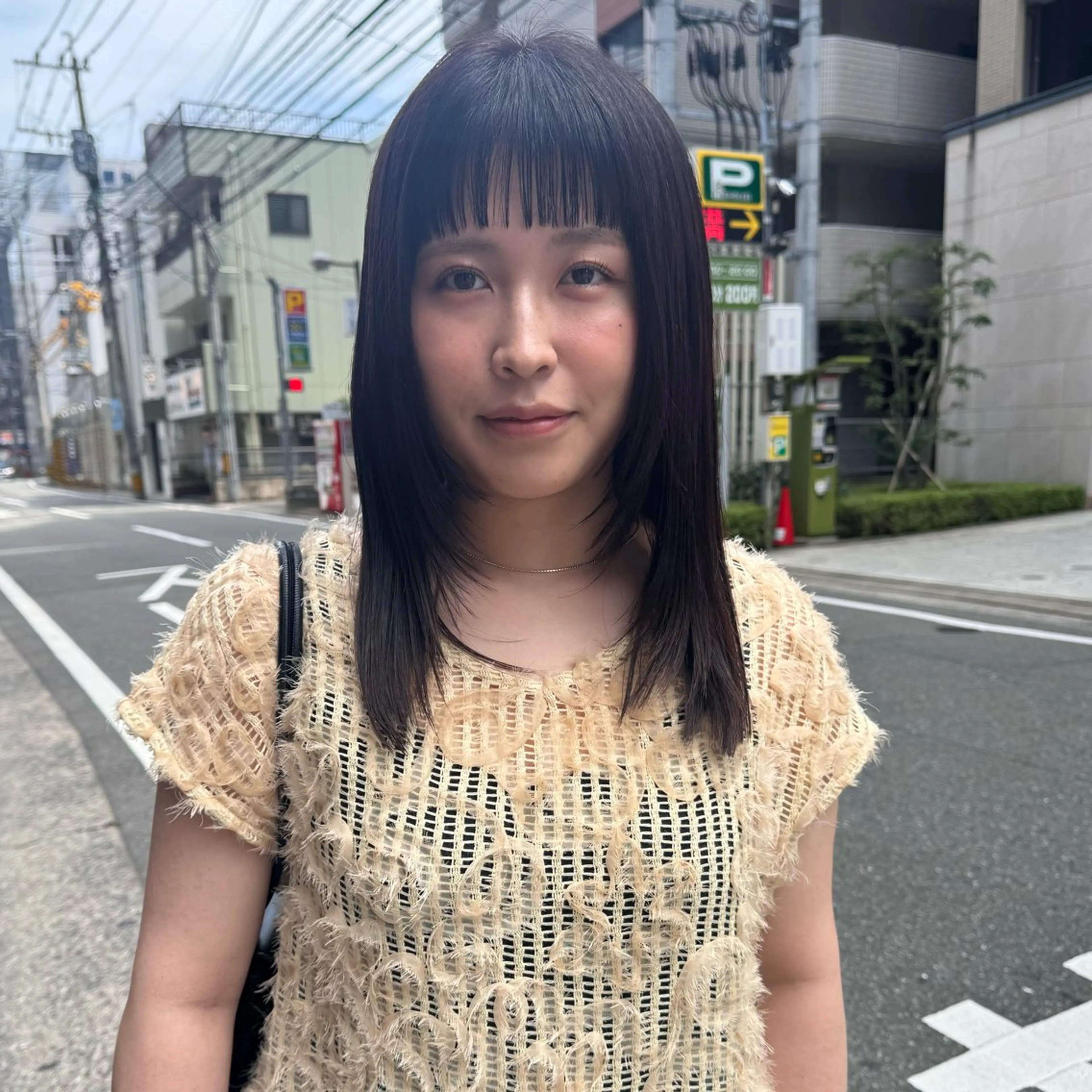 セミロング カラー カット ヘアカラー トリートメント Lilu しずくのヘアスタイル