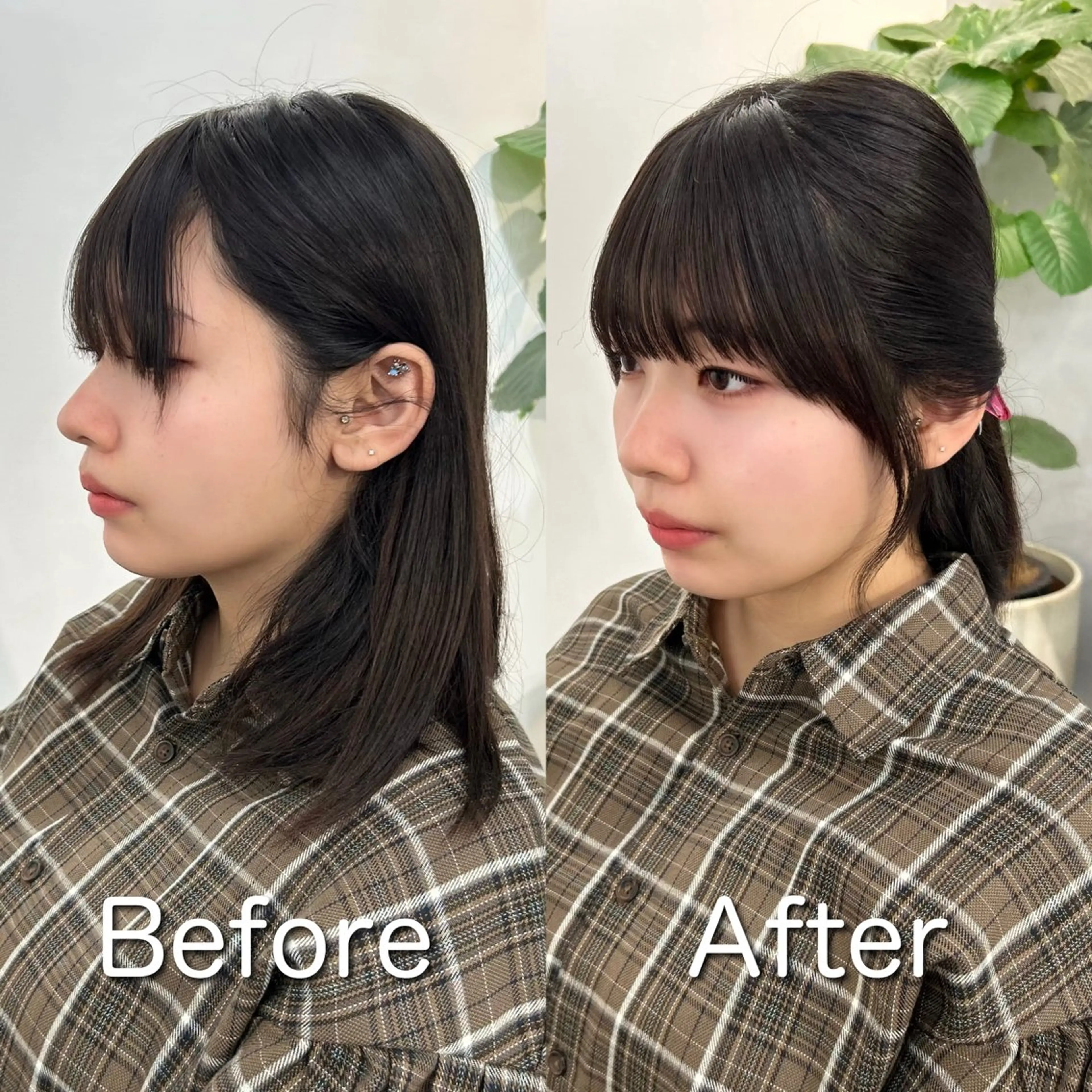 ミディアム 顔周りカット カット ❤️ショートカット ・顔周りカット❤️のヘアスタイル