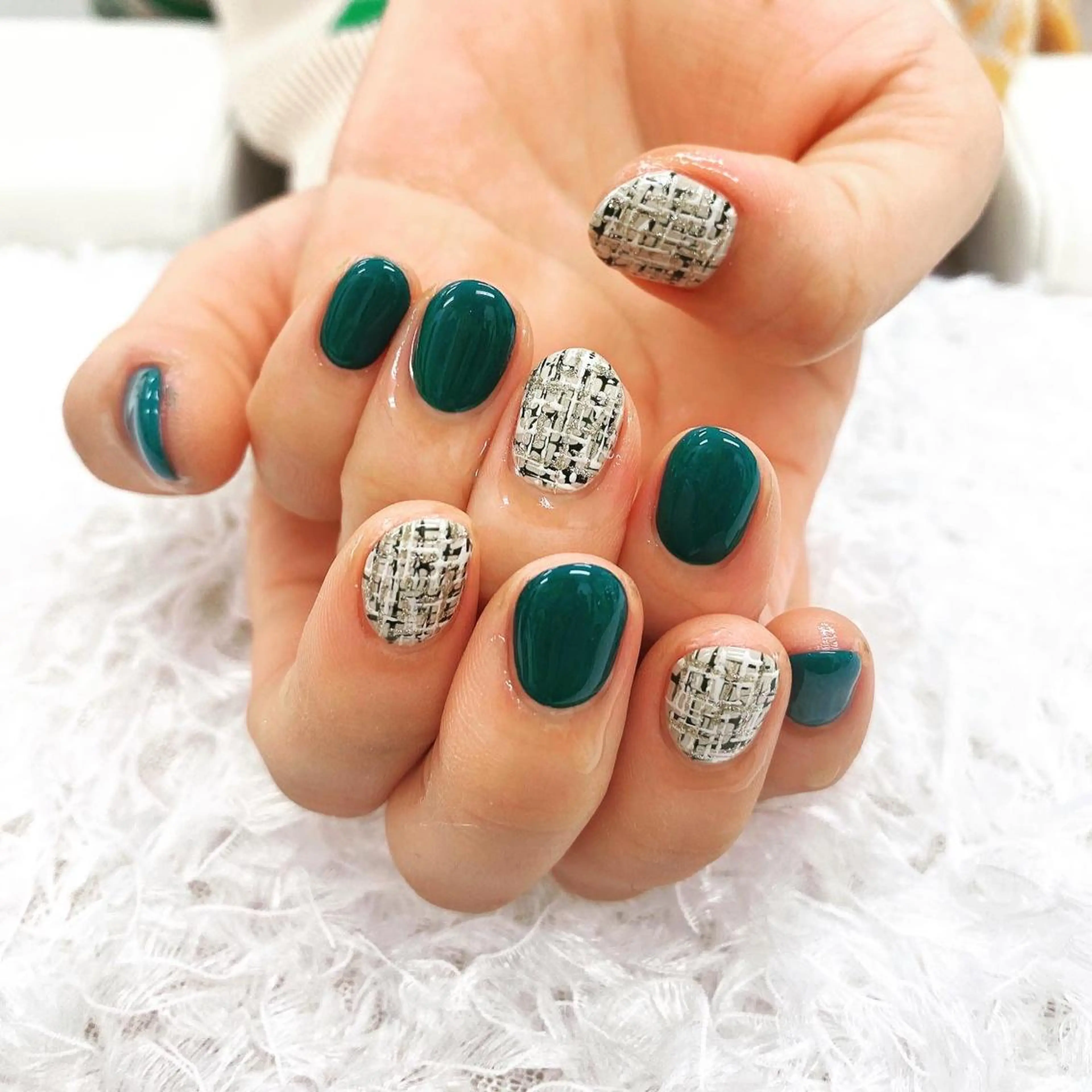 ネイル アートネイル ツイードネイル N._._.claw[エヌクロー]所属・N._._. clawのネイルデザイン