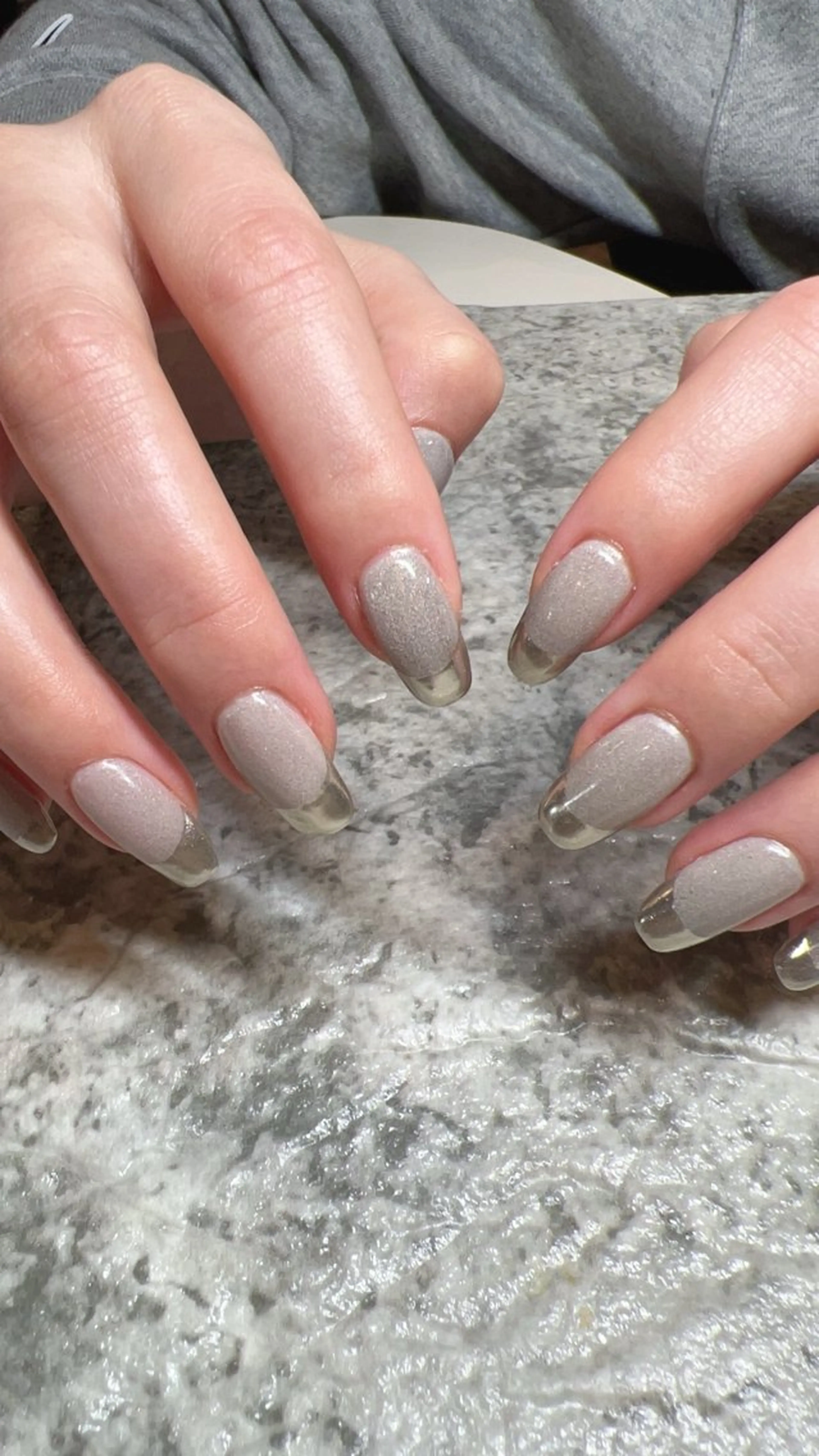 ネイル フレンチネイル ミラーネイル セプトネイル西大寺店 香取のネイルデザイン