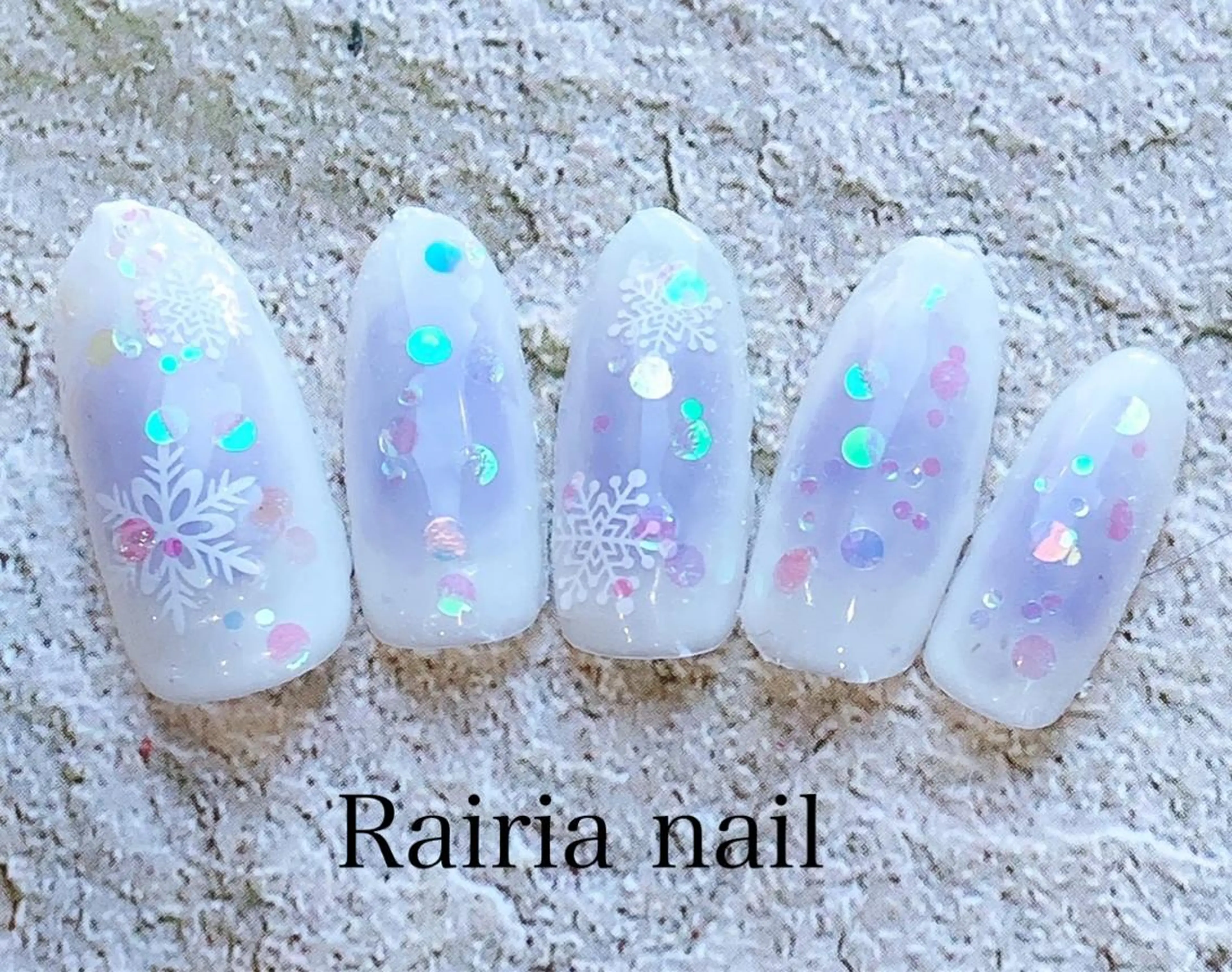 ネイル アートネイル ジェルネイル パラジェル 冬ネイル Rairia nail本八幡店のネイルデザイン
