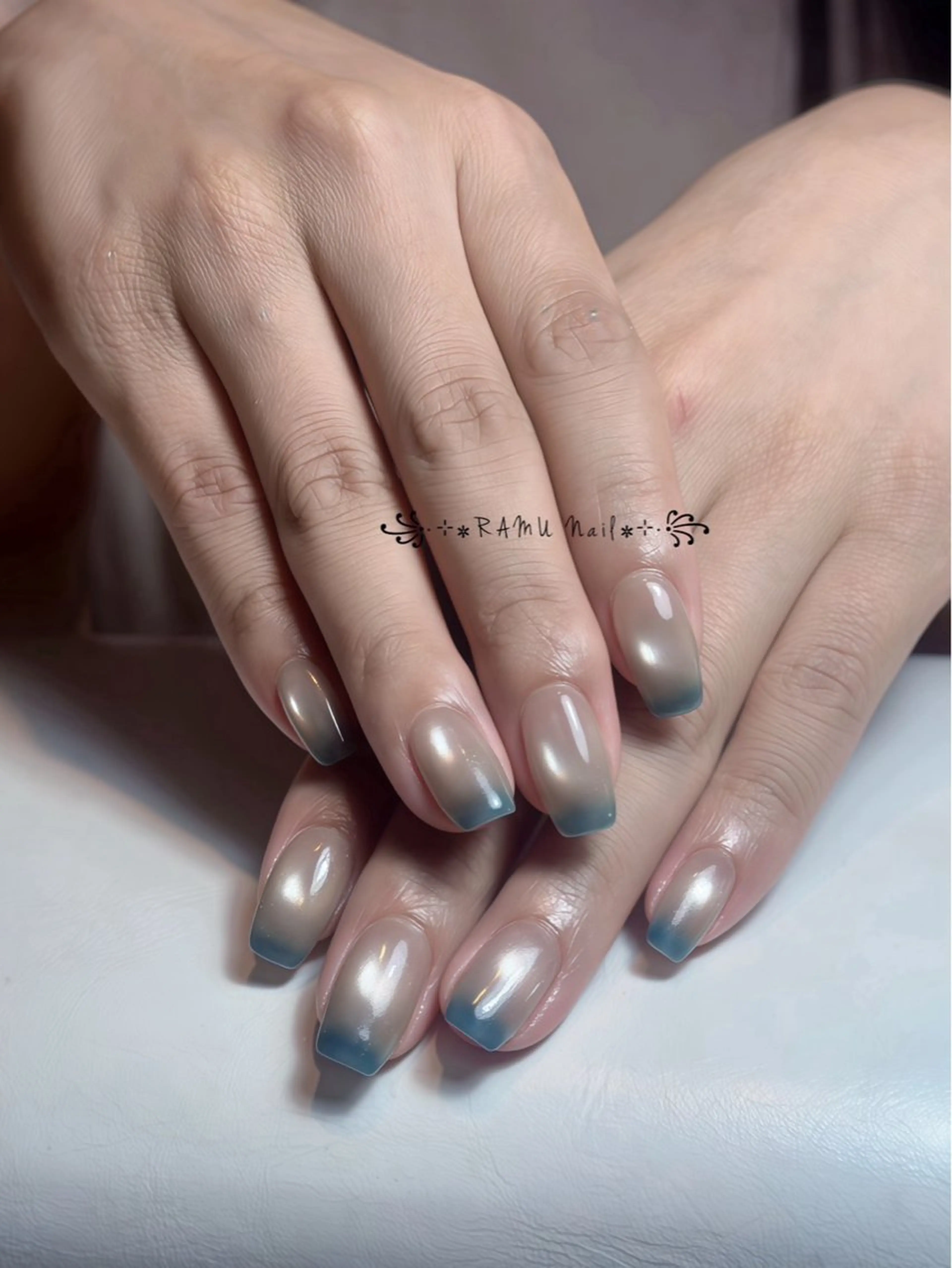 ネイル キラキラネイル マグネットネイル ミラーネイル ピンク 夏ネイル ハンドネイル RAMU Nail 恵比寿店のネイルデザイン