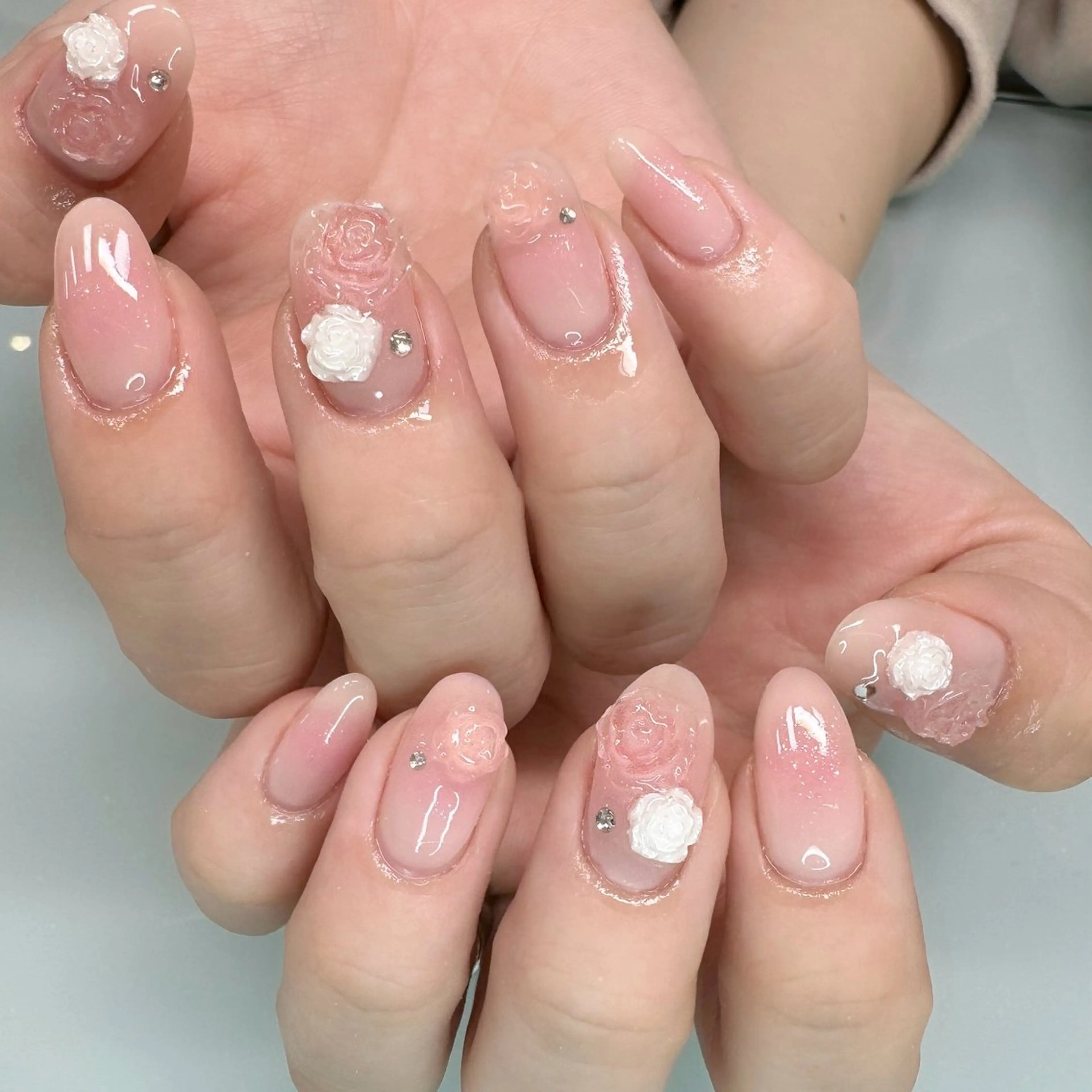 ネイル ハンドネイル ハンドケア 🎀sao🎀銀座 韓国/ワンホンネイルのネイルデザイン