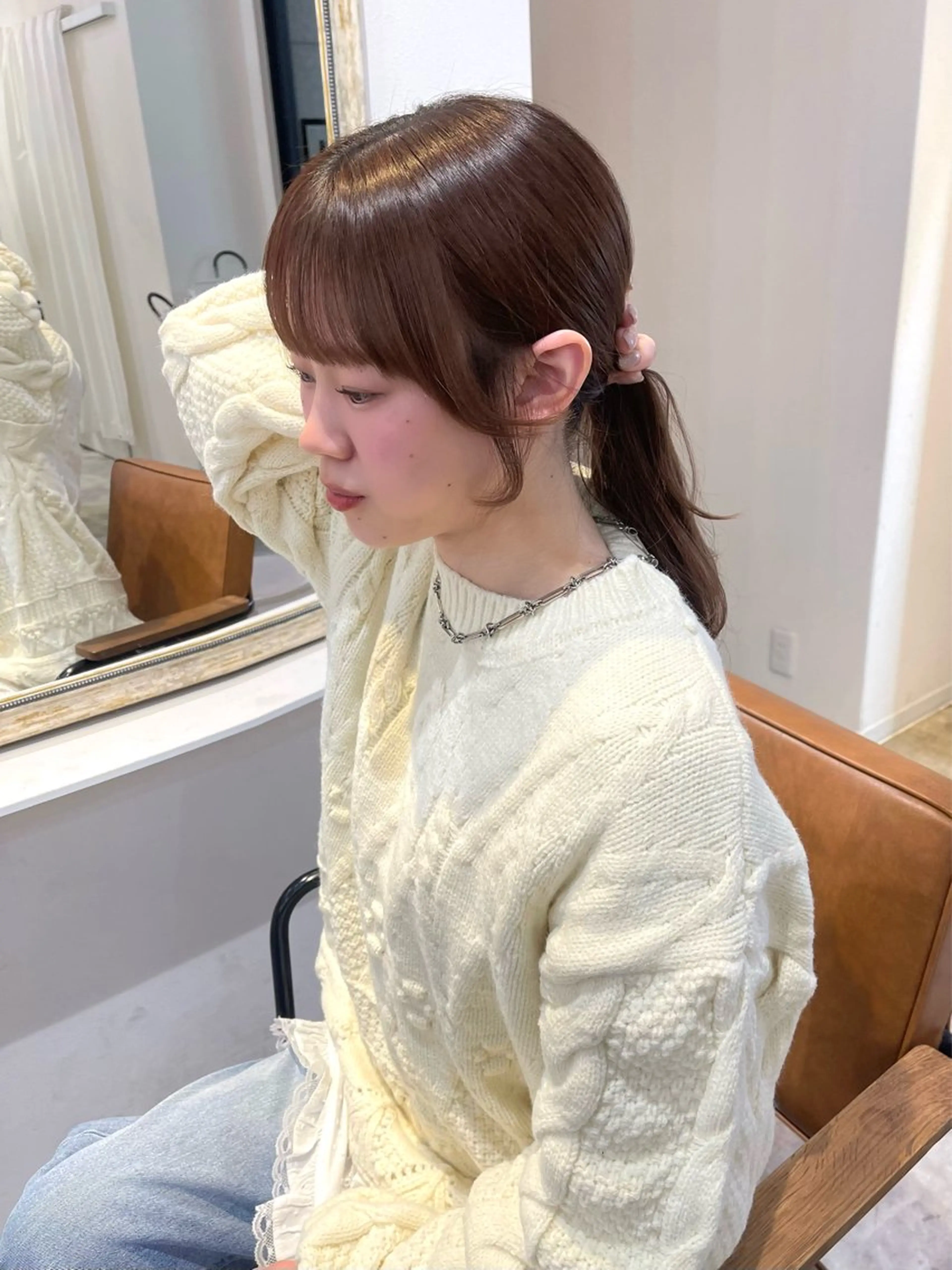 ロング 盛れる顔まわり✨🎀 モテカラー別所好葉のヘアスタイル