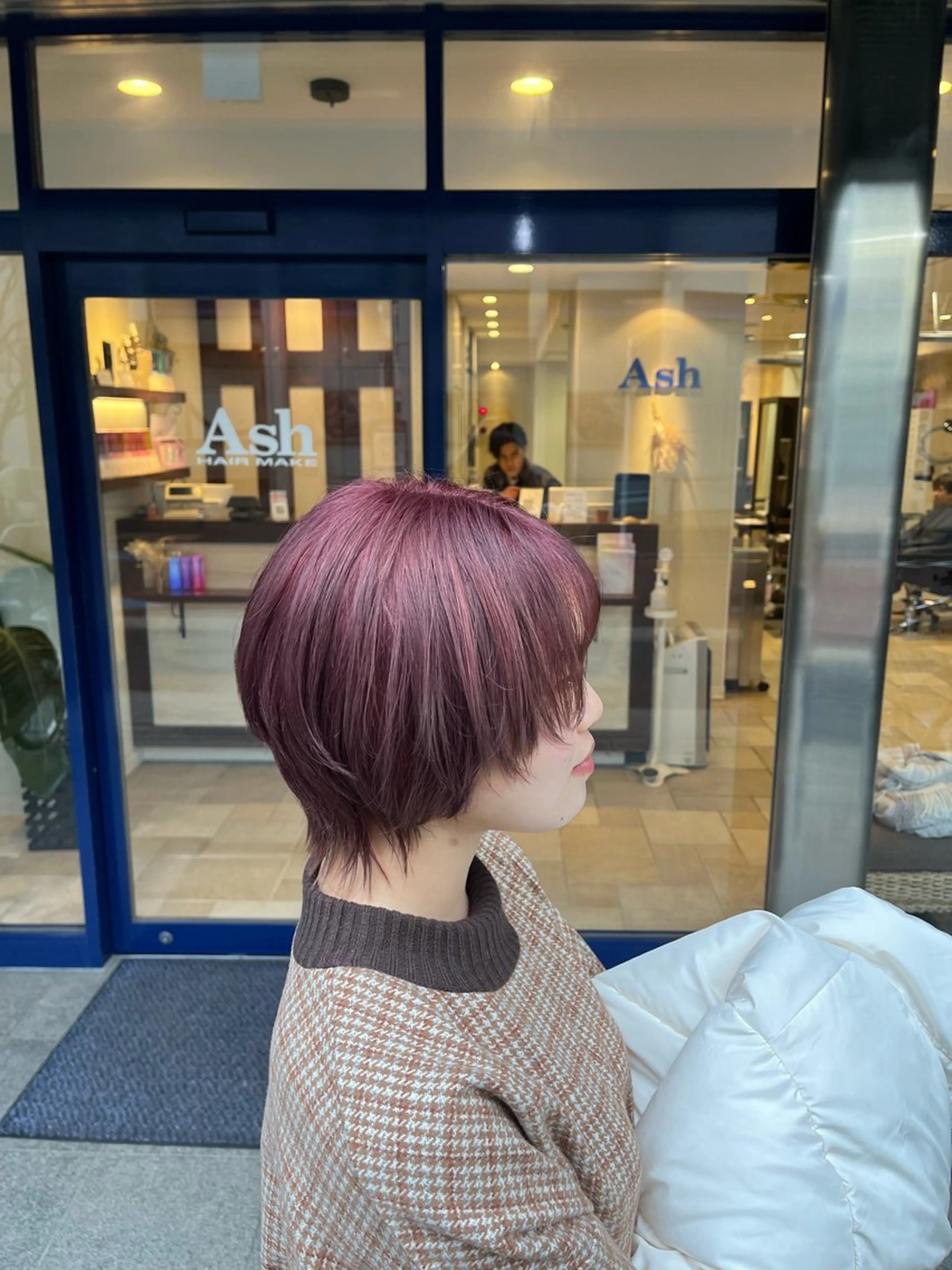 ショート カラー ヘアカラー 大人透明感艶カラー 寺田稜のヘアスタイル