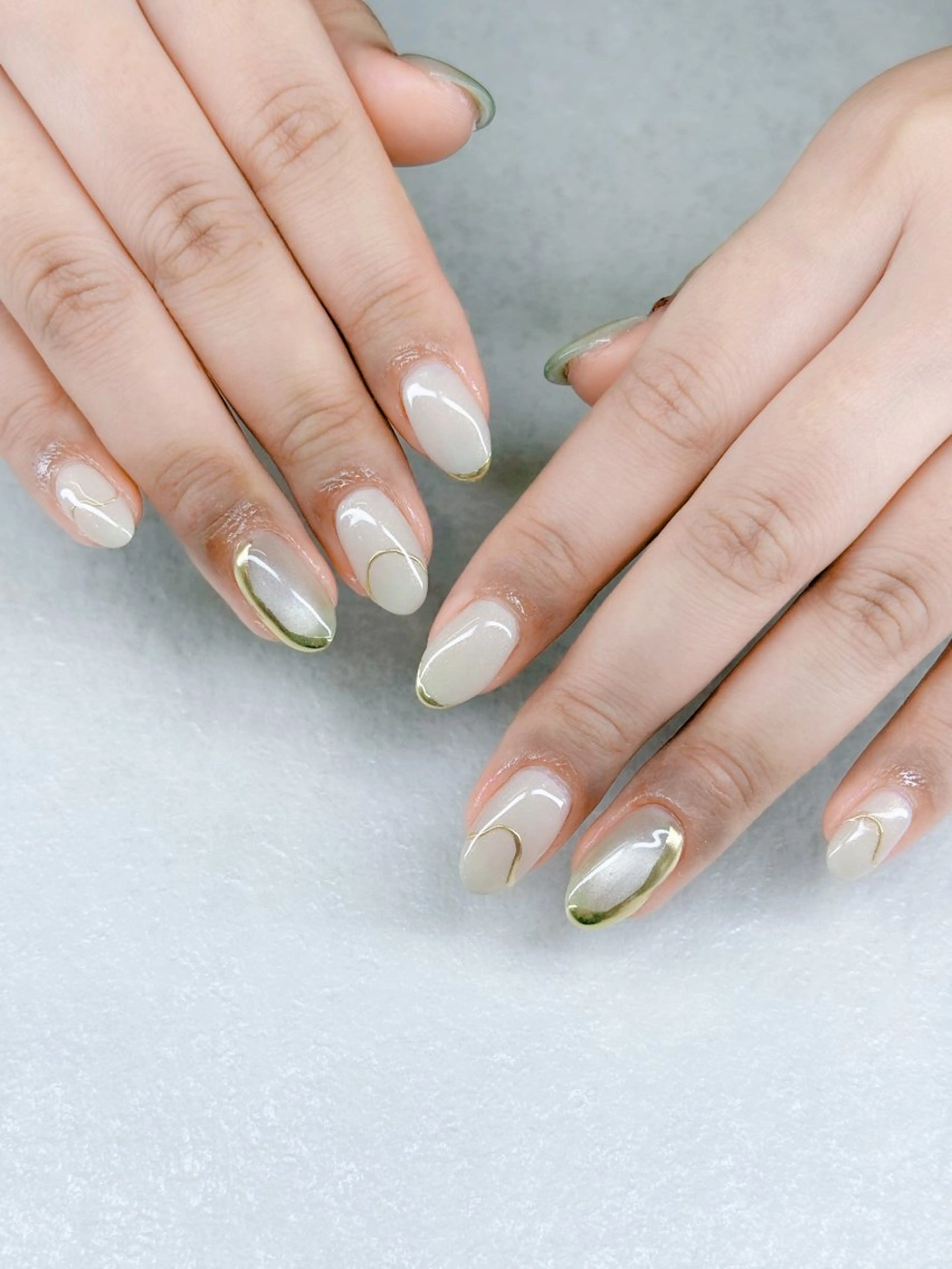 ネイル ハンドネイル Agate miku🎀‧₊のネイルデザイン