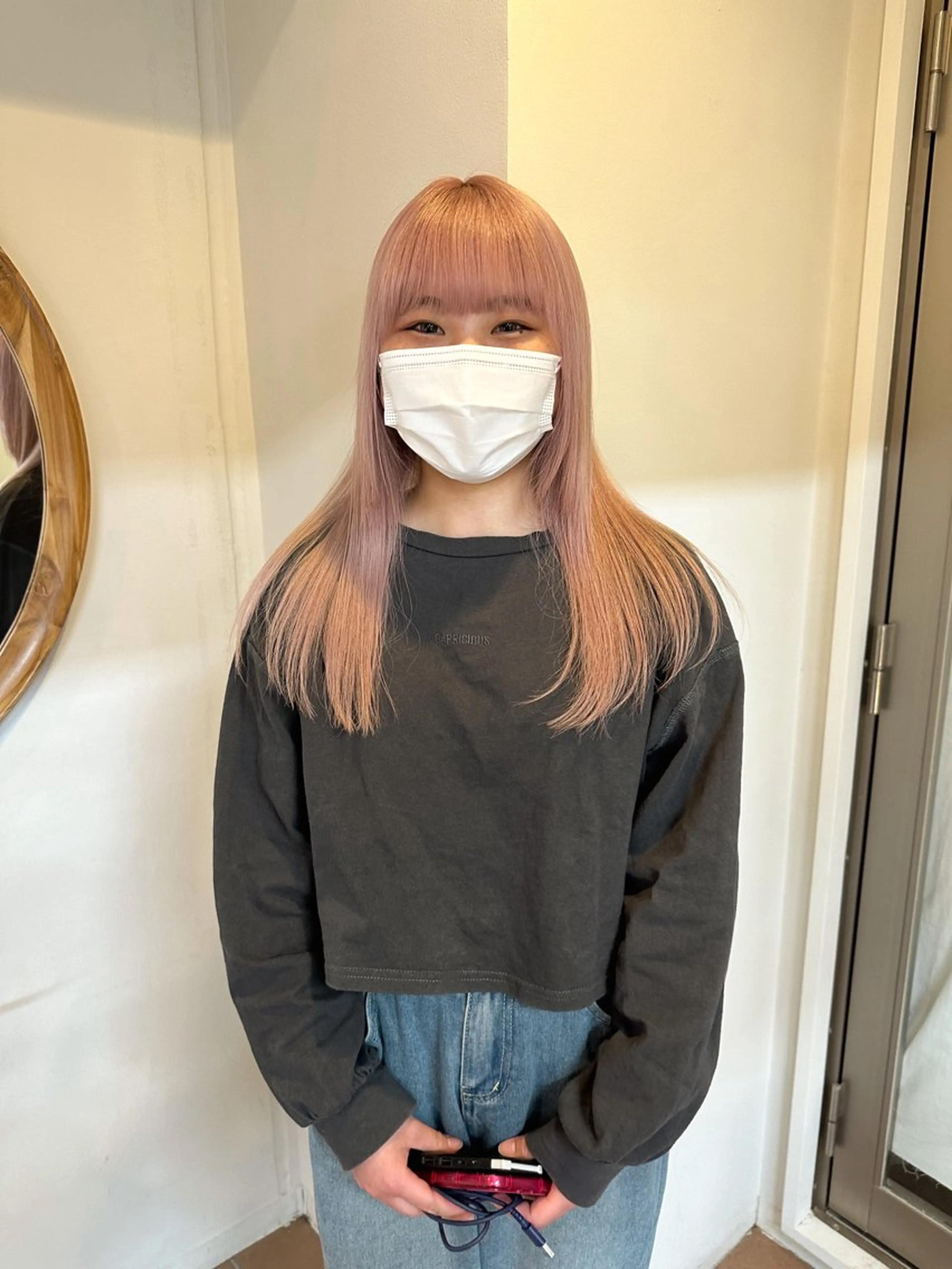 ミディアム カラー ピンクカラー Cinq所属・ハイライト🌟/ ボブ/豊田のヘアスタイル