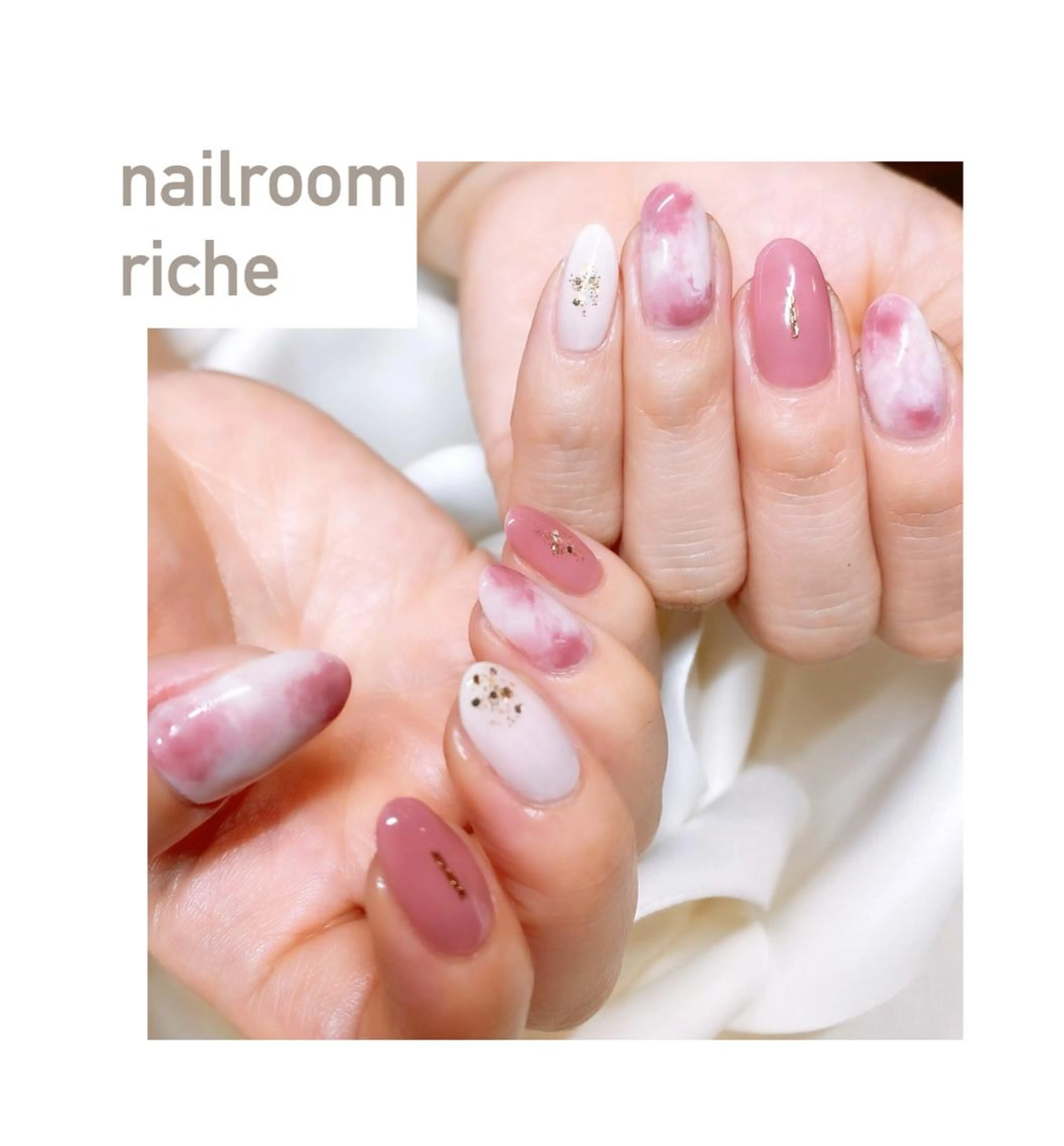 ネイル ピンク ハンドネイル nailroom richeのネイルデザイン