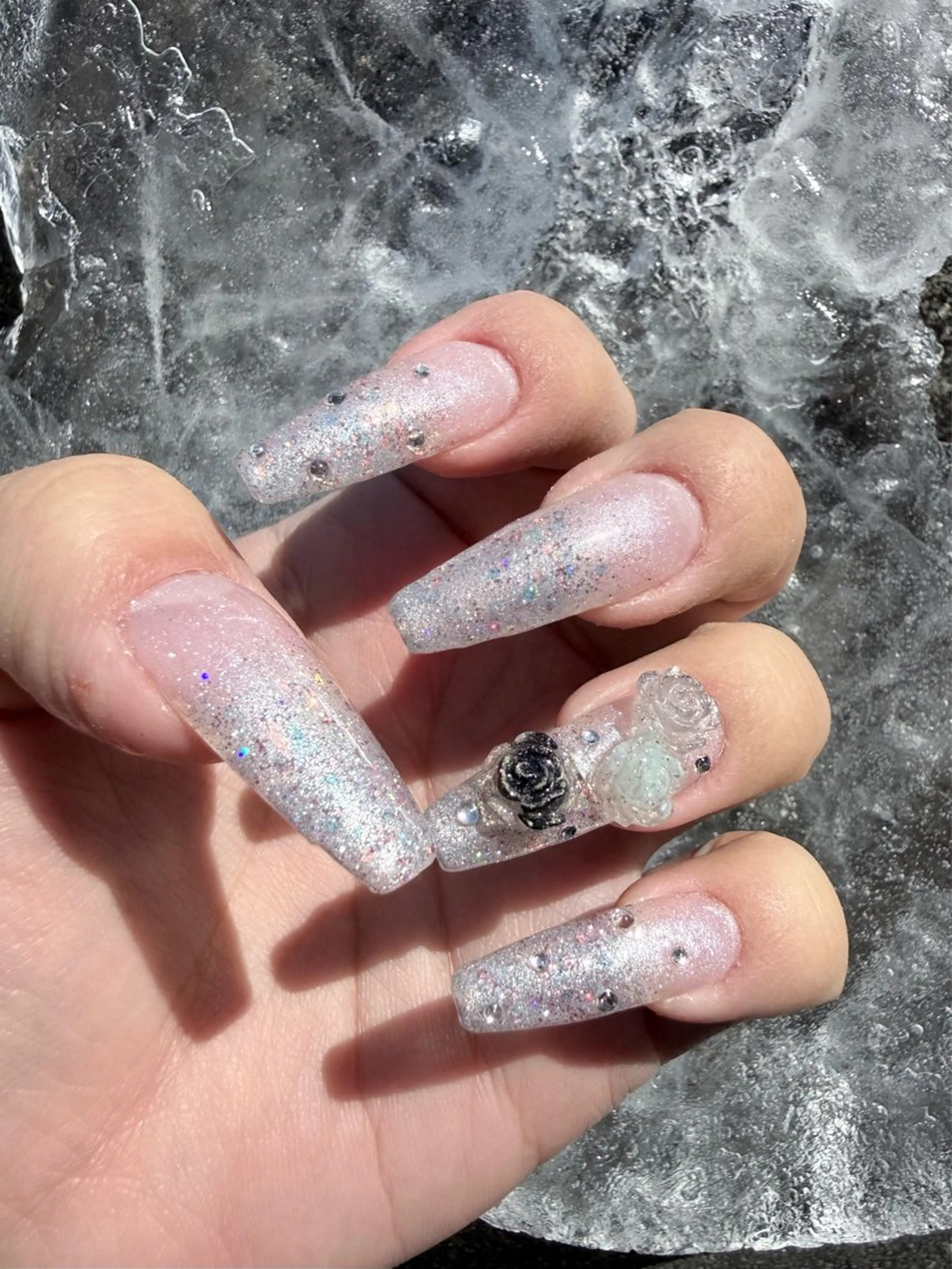 ネイル ゴージャス キラキラネイル ラメ(グリッター) ラメグラデーション Malo nailのネイルデザイン