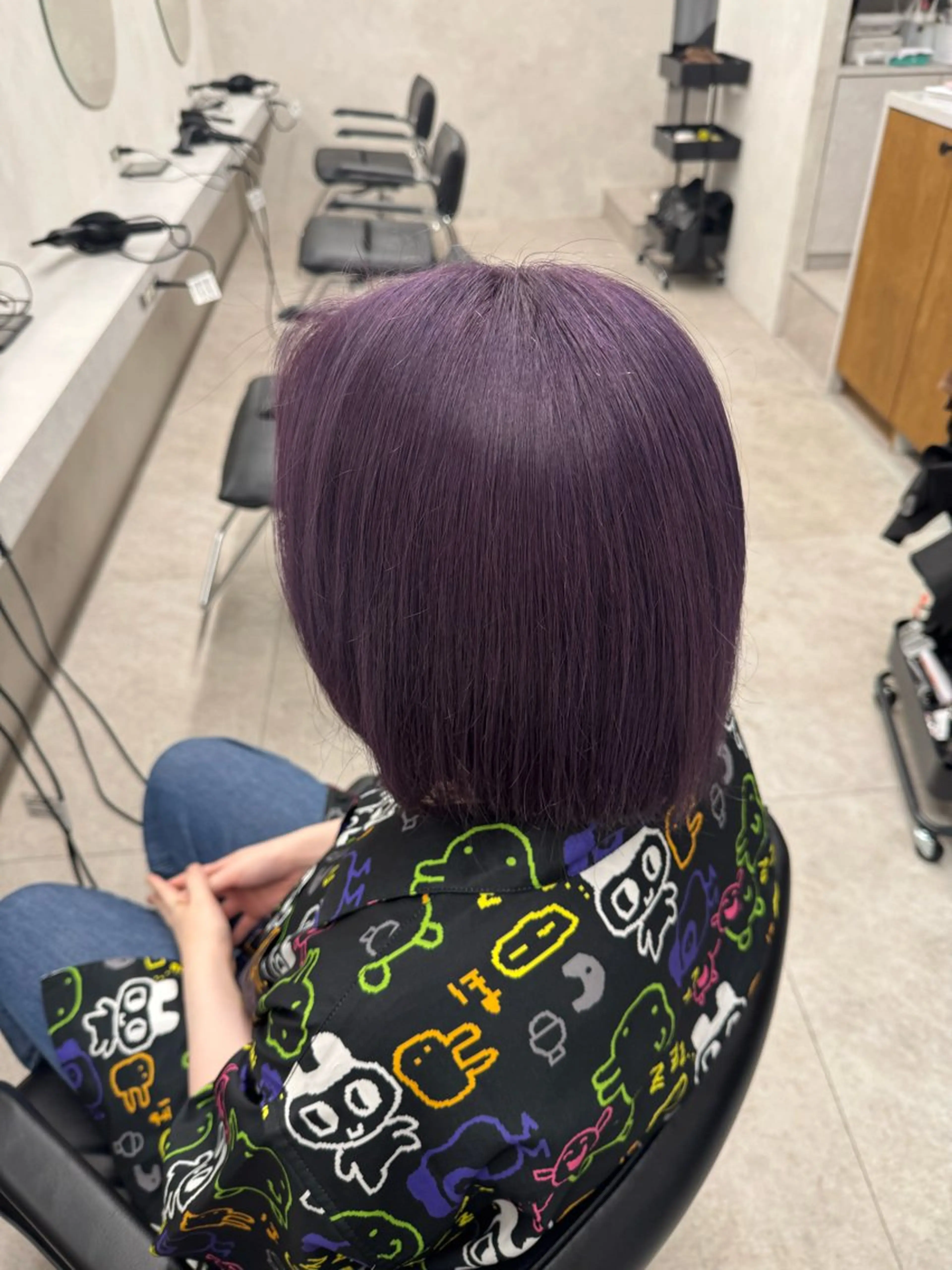 ミディアム ヘアカラー 🌟YUYA/寒色/ エクステ/ハイトーンのヘアスタイル