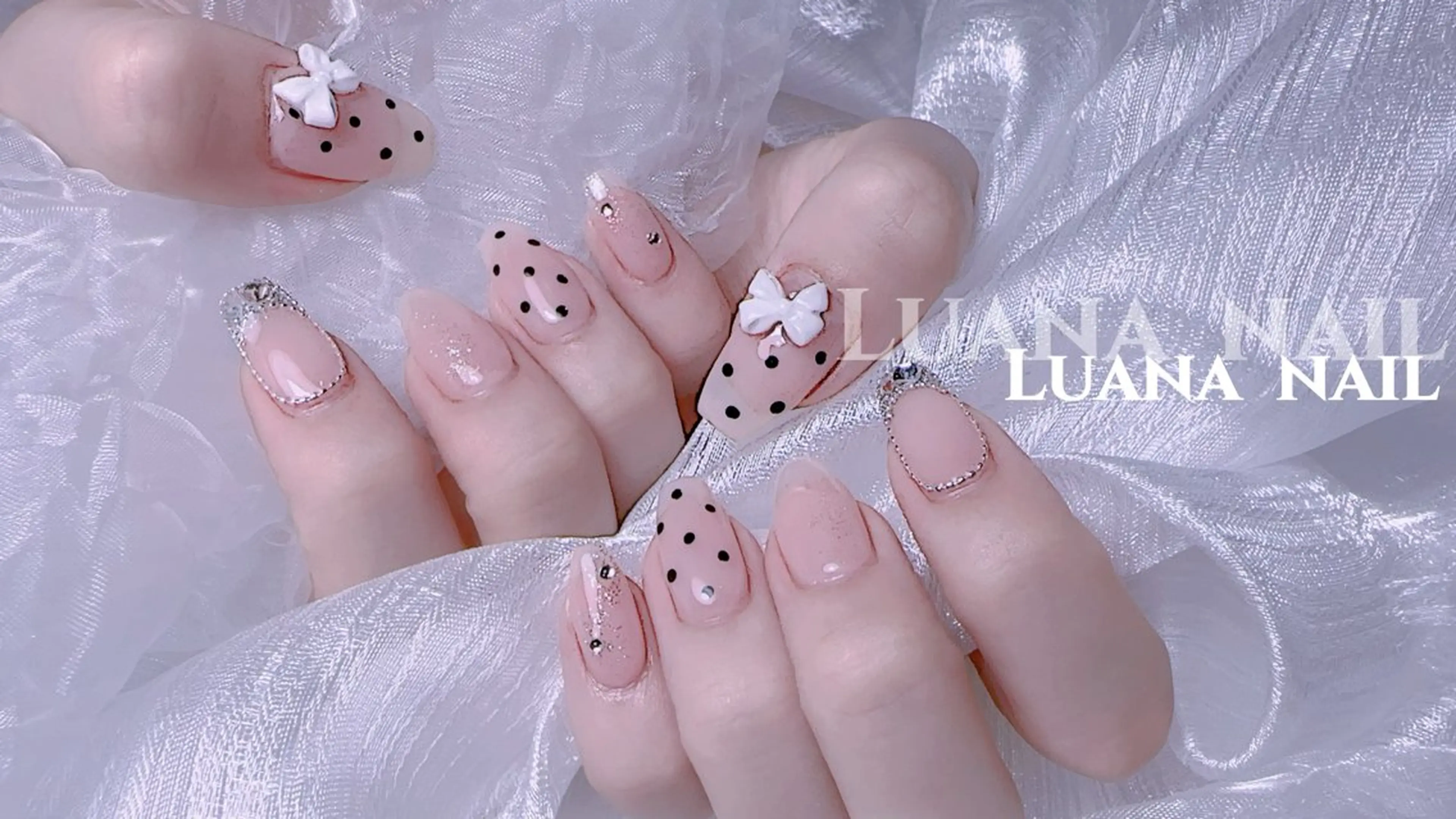 ネイル フラッシュネイル フレンチネイル 韓国ネイル マグネットネイル ミラーネイル ハンドネイル ルアナネイルサロン所属・ルアナネイル サロンのネイルデザイン