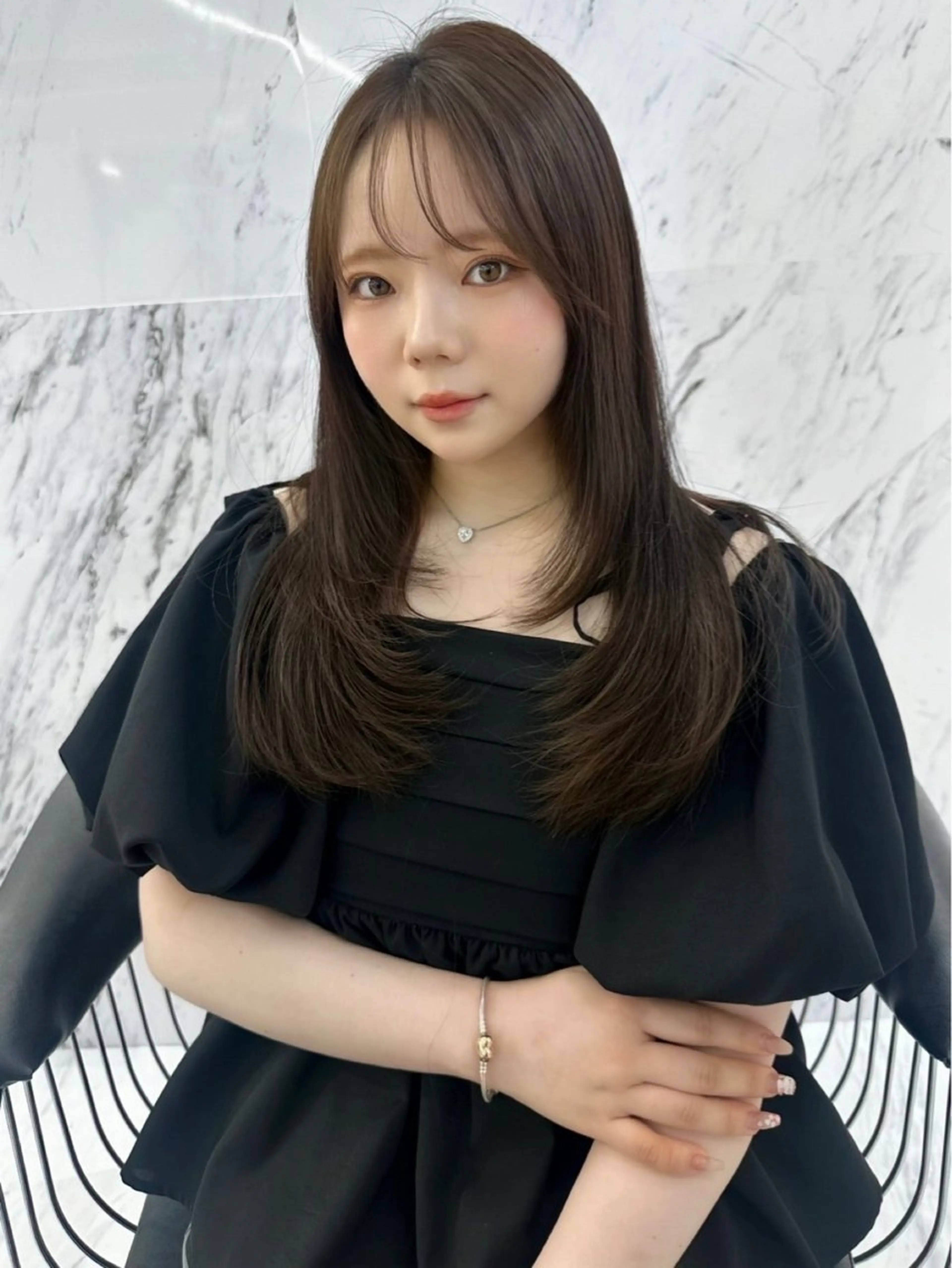 ロング カット Parve  Mix 🫧梶川虹のヘアスタイル