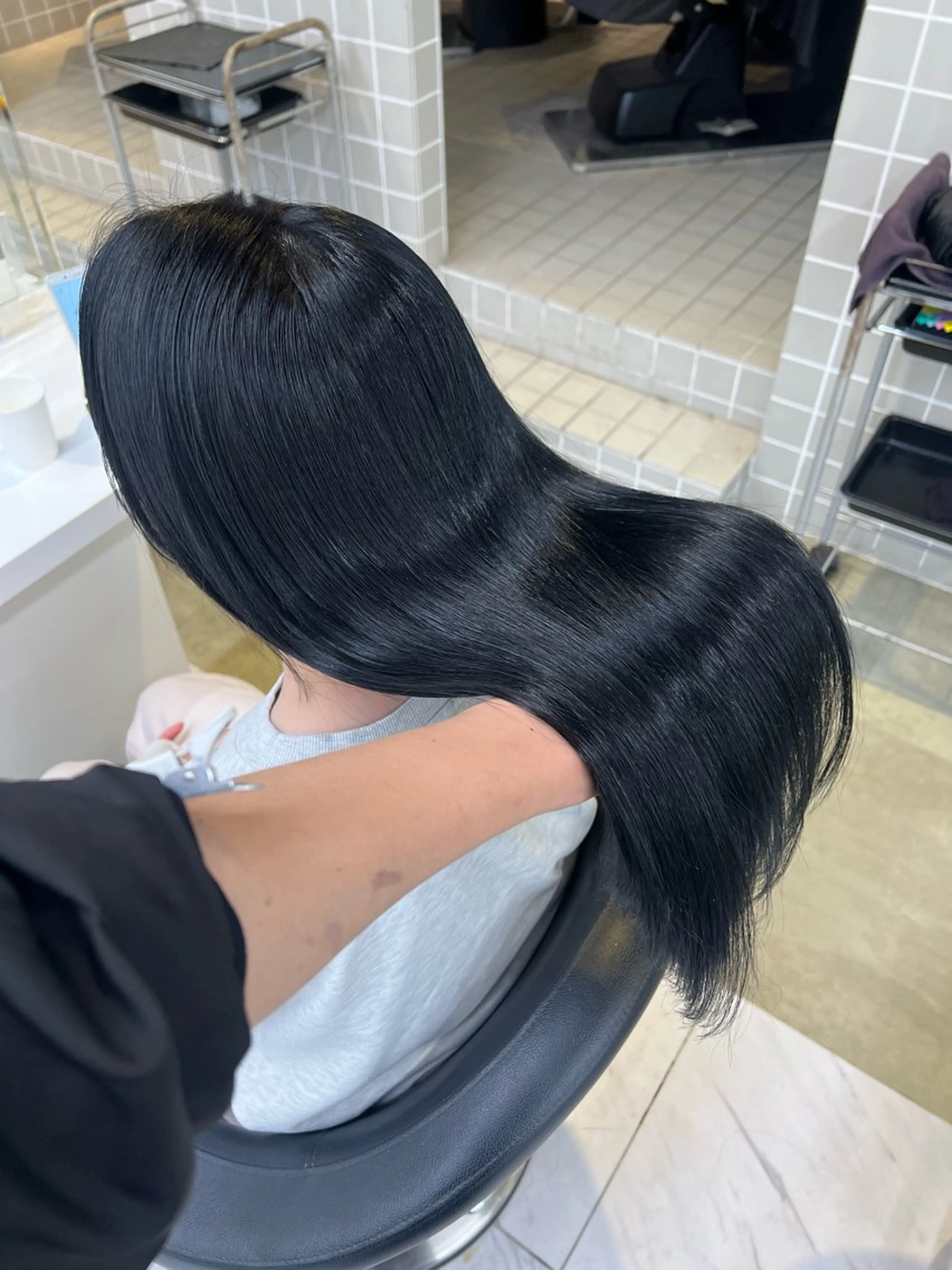 ロング カラー カット 縮毛矯正 トリートメント 韓国レイヤーカット /REIのヘアスタイル