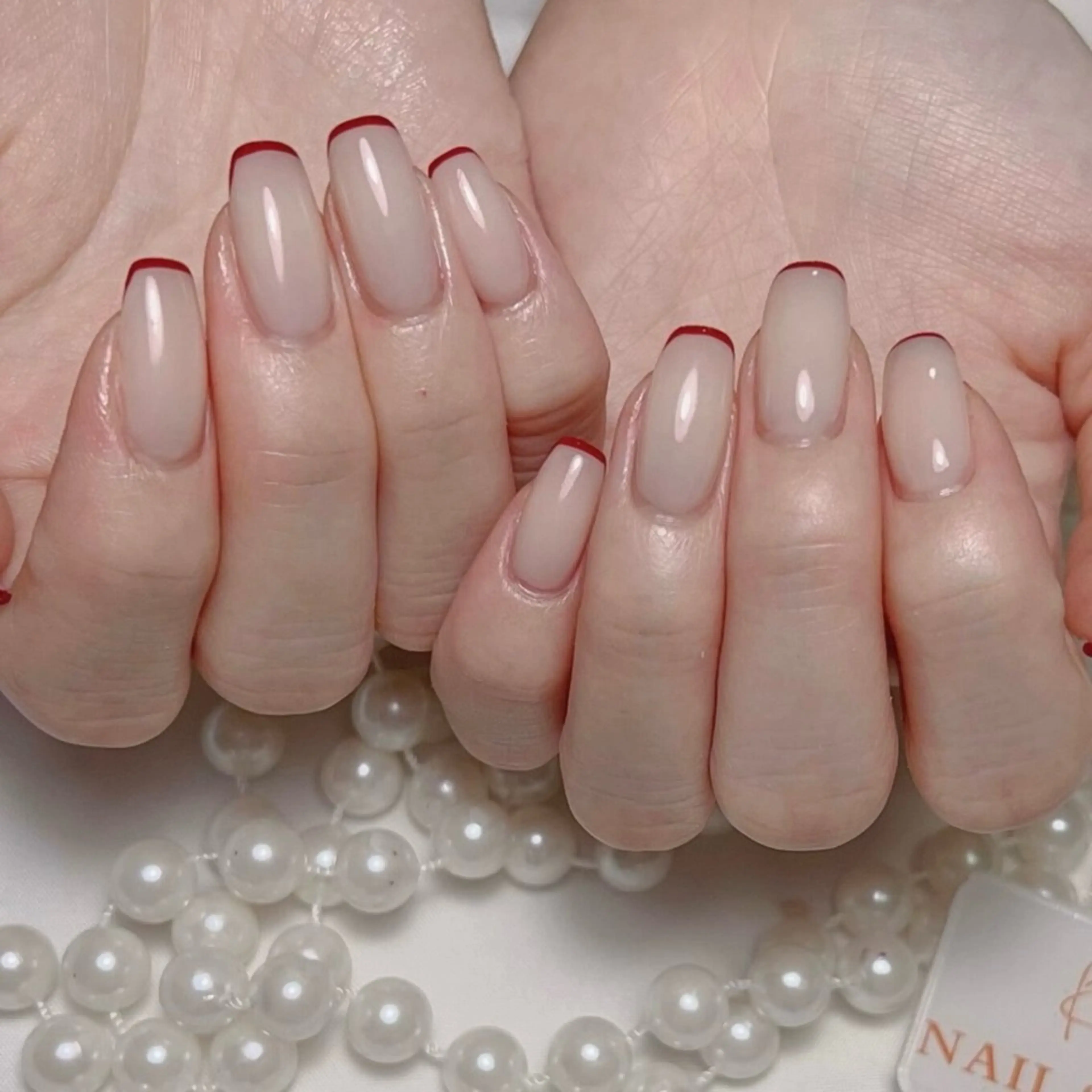 ネイル アートネイル フレンチネイル ジェルネイル グラデーション 韓国ネイル ハンドネイル 💕鈴木ユリ パラジェル/オフ無料のネイルデザイン