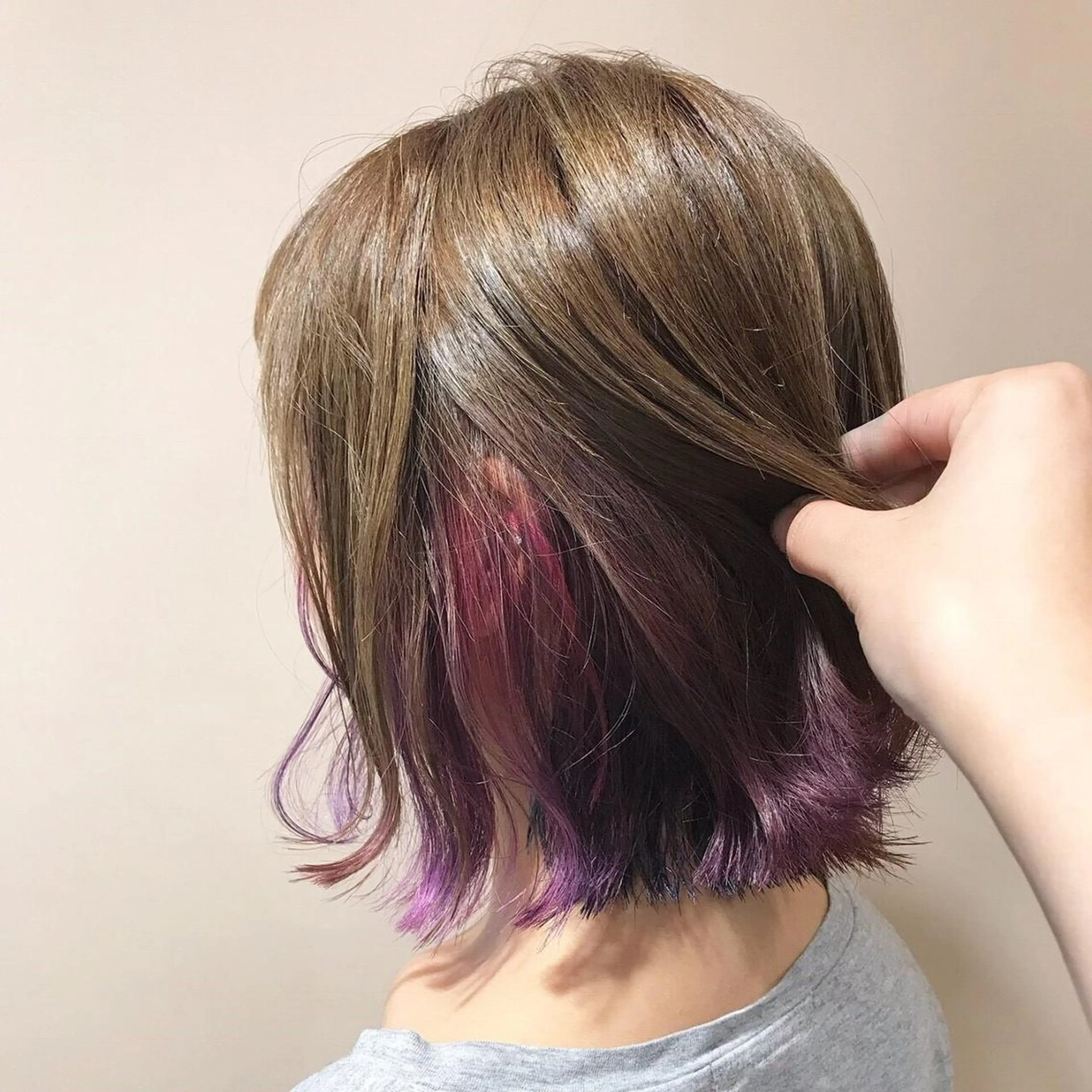 カット＋インナーカラー(ブリーチ込み)＋フルカラー＋１stepトリートメント￥10500の写真