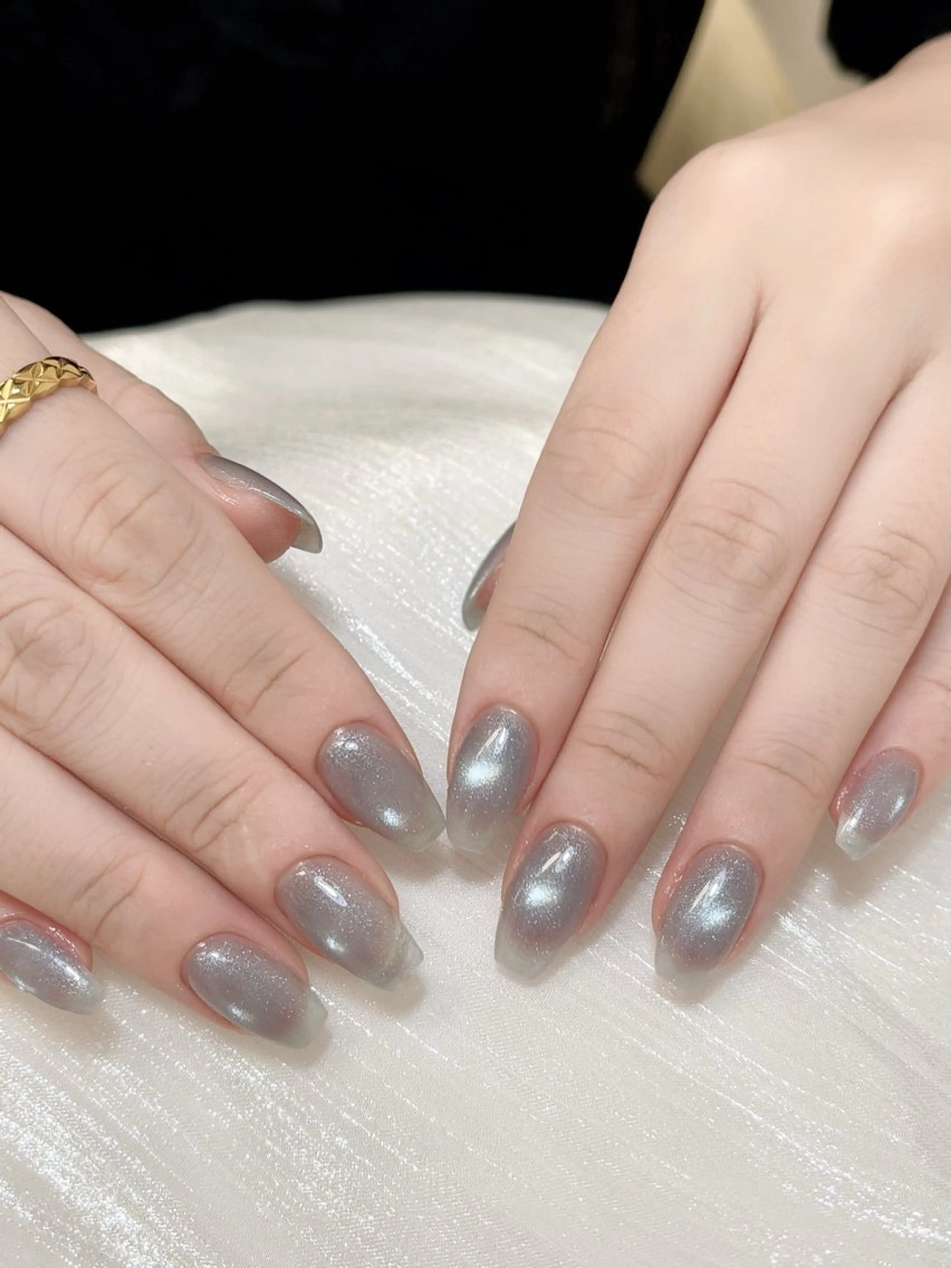 ネイル チークネイル フレンチネイル グラデーション キラキラネイル 韓国ネイル ハンドネイル DUO MI所属・DUO   MI nail salonのネイルデザイン