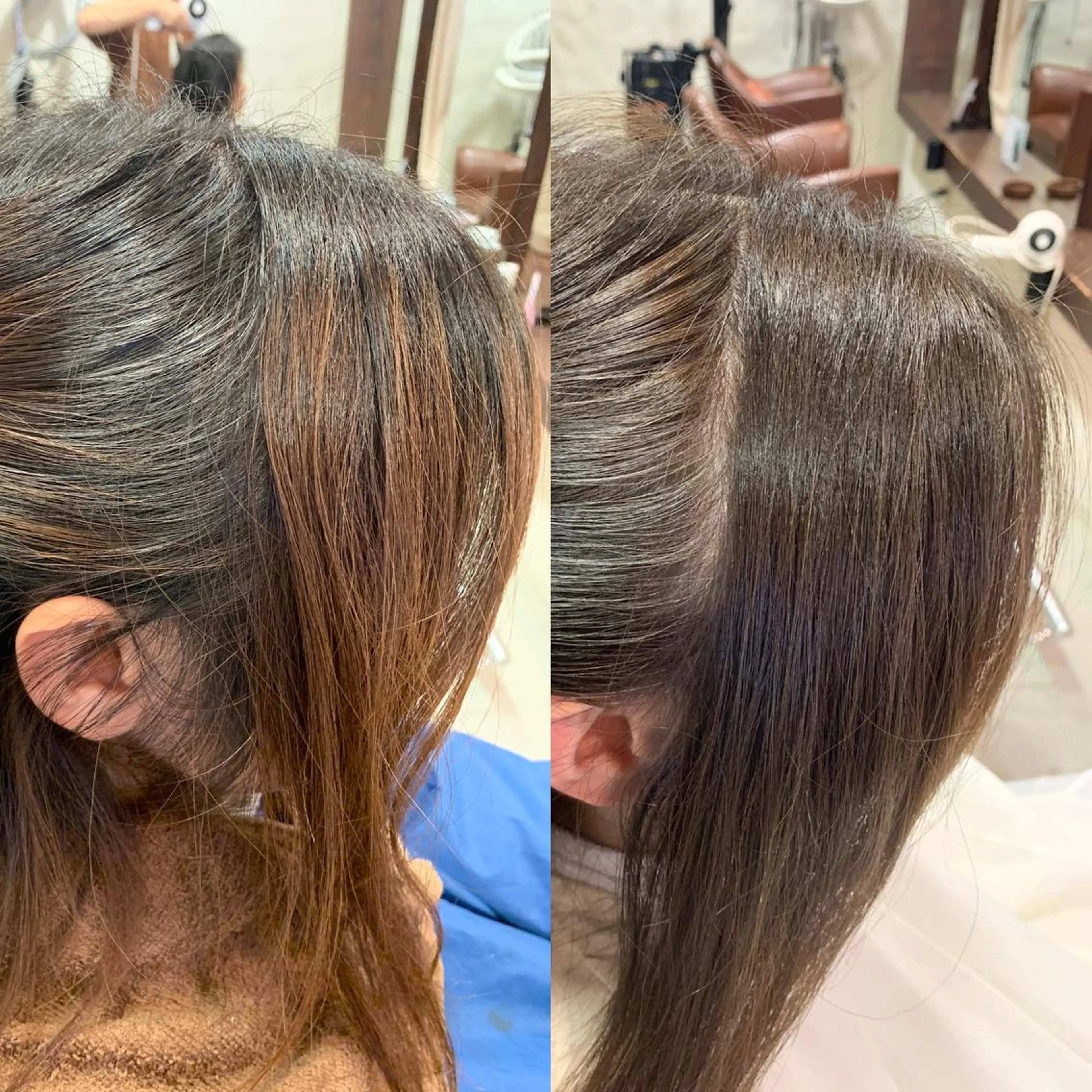 セミロング カラー 田中 鈴乃のヘアスタイル