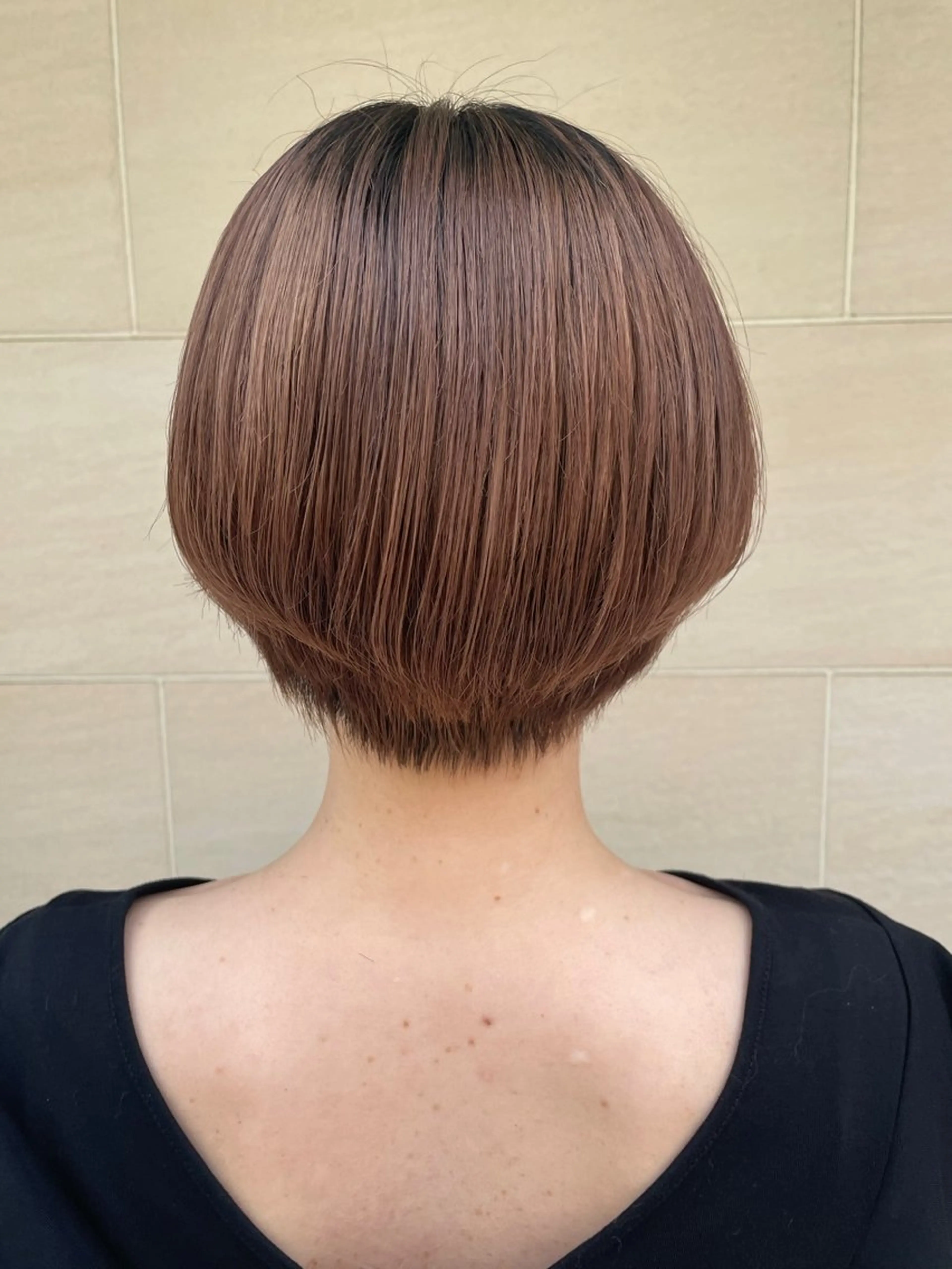 ショート カラー ヘアカラー トリートメント 透明感/ハイトーン ／暖色カラー🍓のヘアスタイル