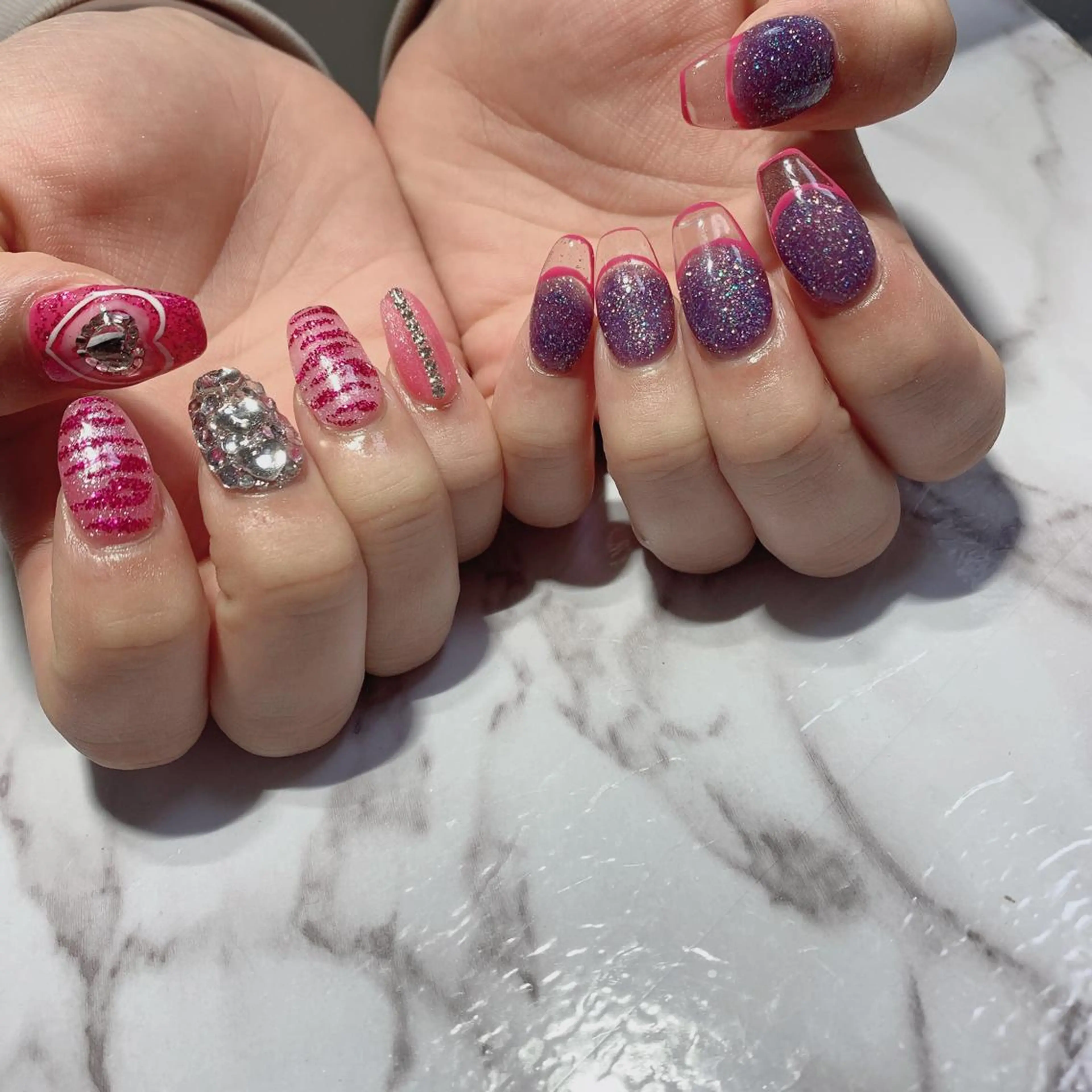 ネイル クリアネイル 長さ出し フレンチネイル スカルプネイル Ally's Nailのネイルデザイン