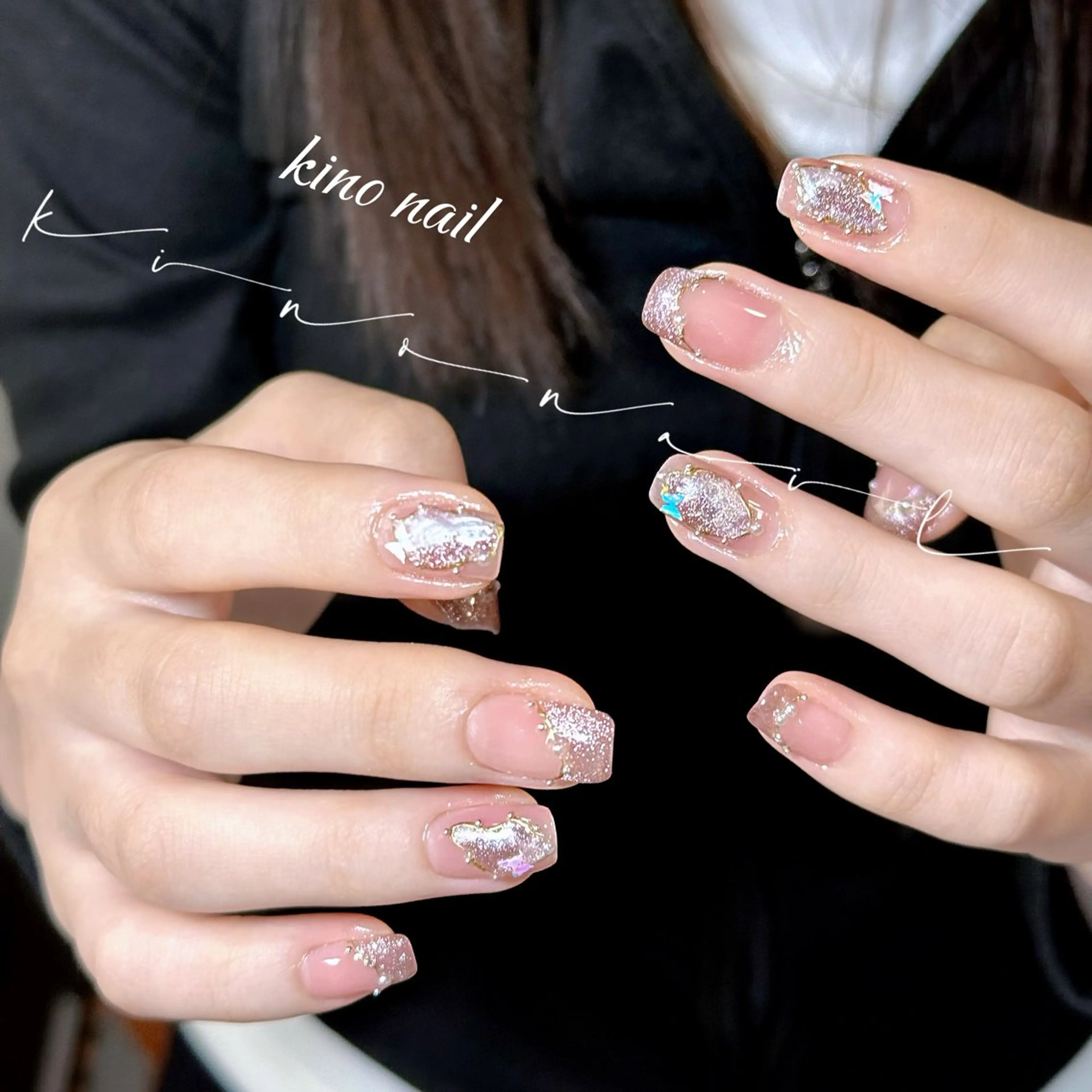 ショート ハンドネイル LI XINLUのネイルデザイン