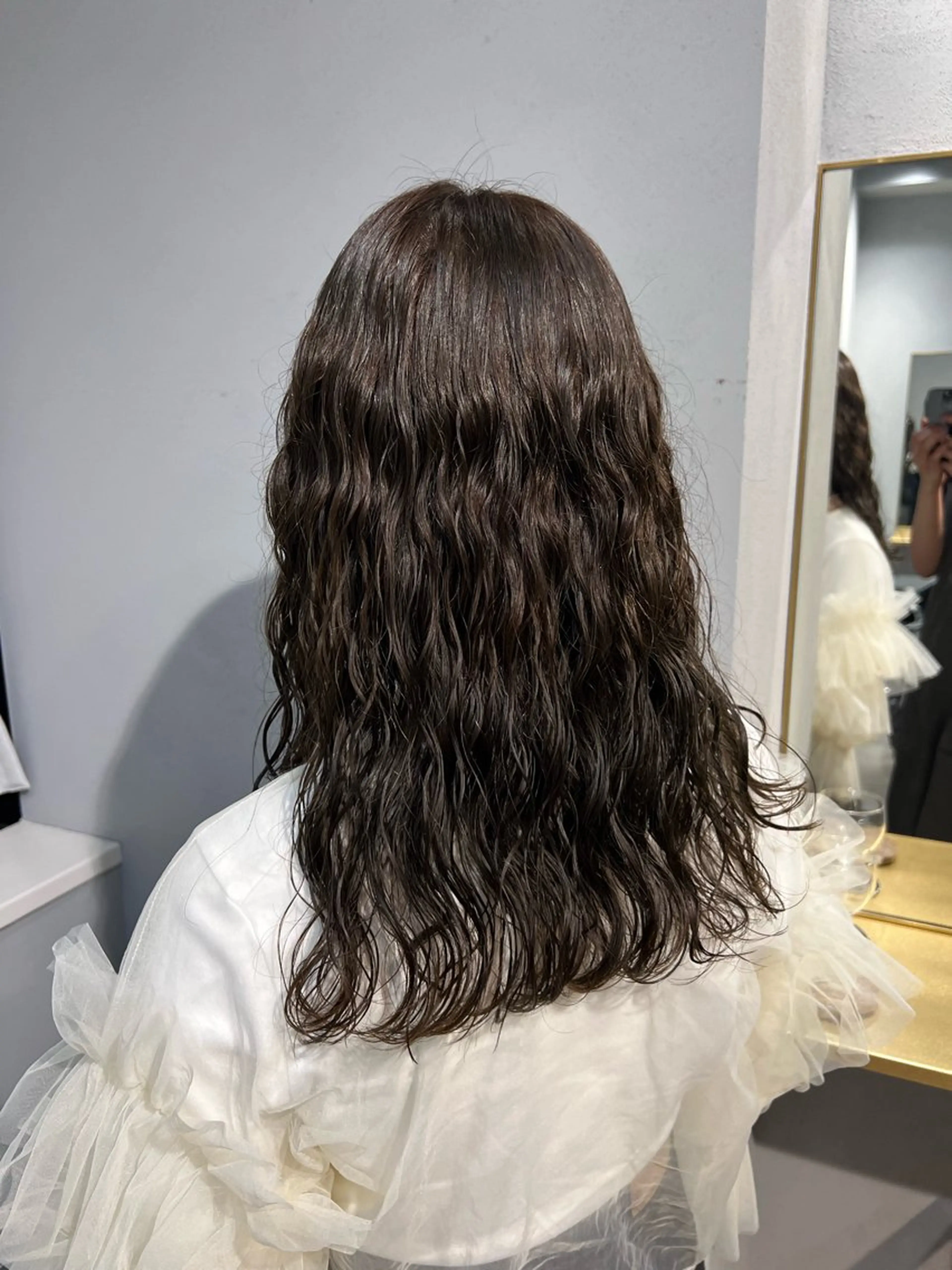 セミロング セミロングパーマ デジタルパーマ ウェーブパーマ/神野のヘアスタイル