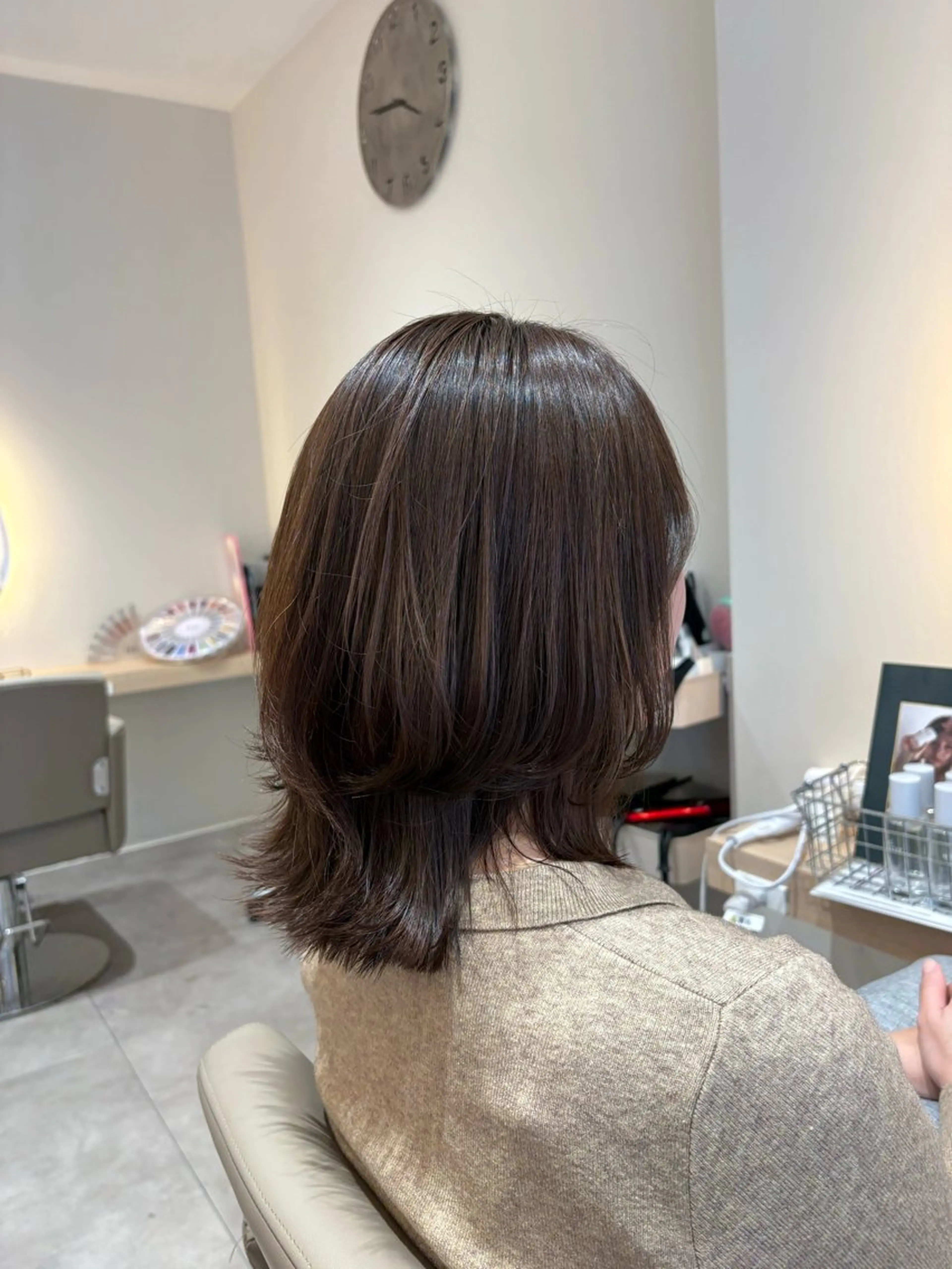 セミロング 伸ばしかけ 縮毛矯正 カット 縮毛矯正 レイヤー/透明感/髪 質改善/メンズ/佐藤のヘアスタイル