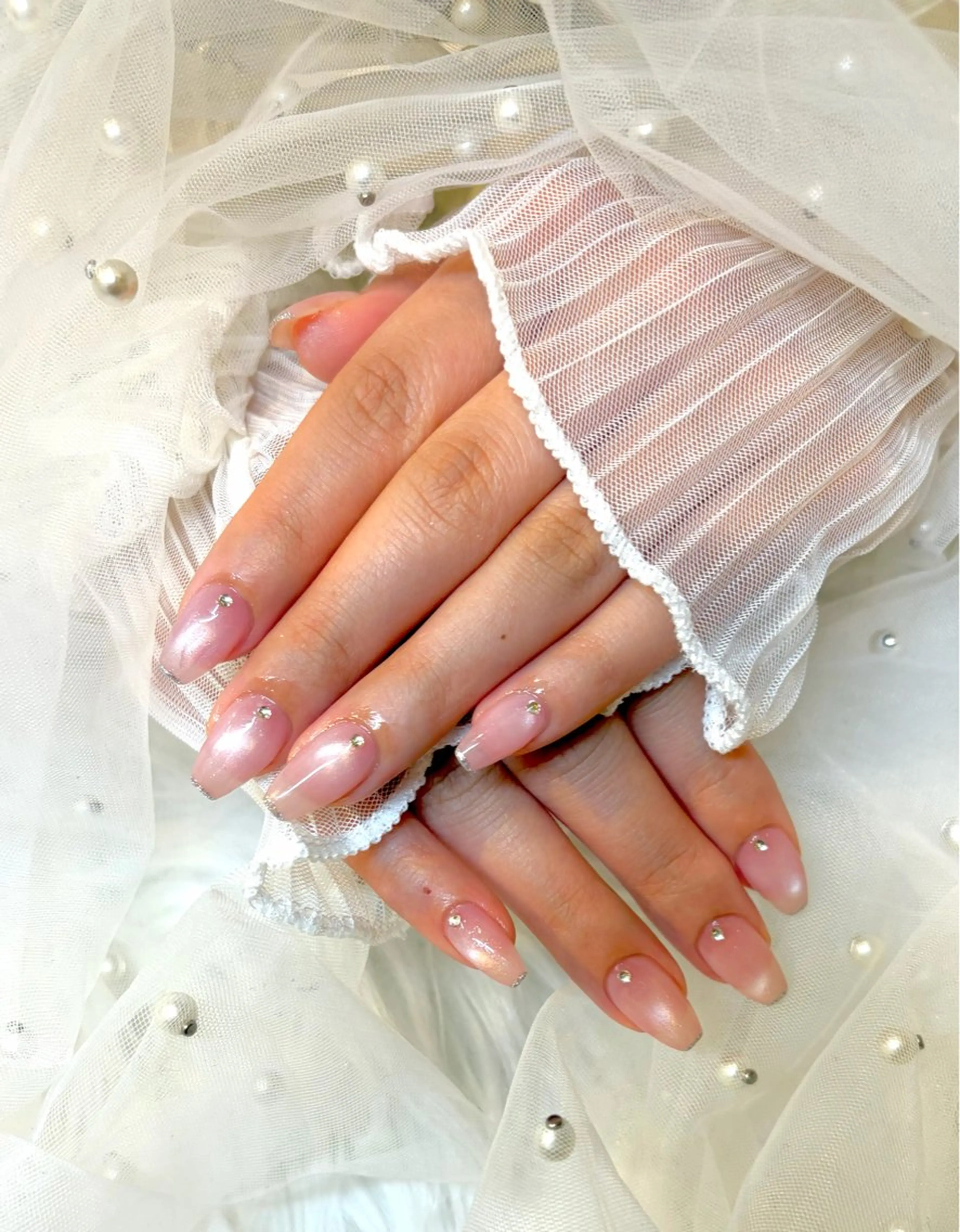 ネイル キラキラネイル ラメ(グリッター) マグネットネイル ピンク 春ネイル ハンドネイル エミラボーテ 心斎橋店所属・ODA HIMARIのネイルデザイン