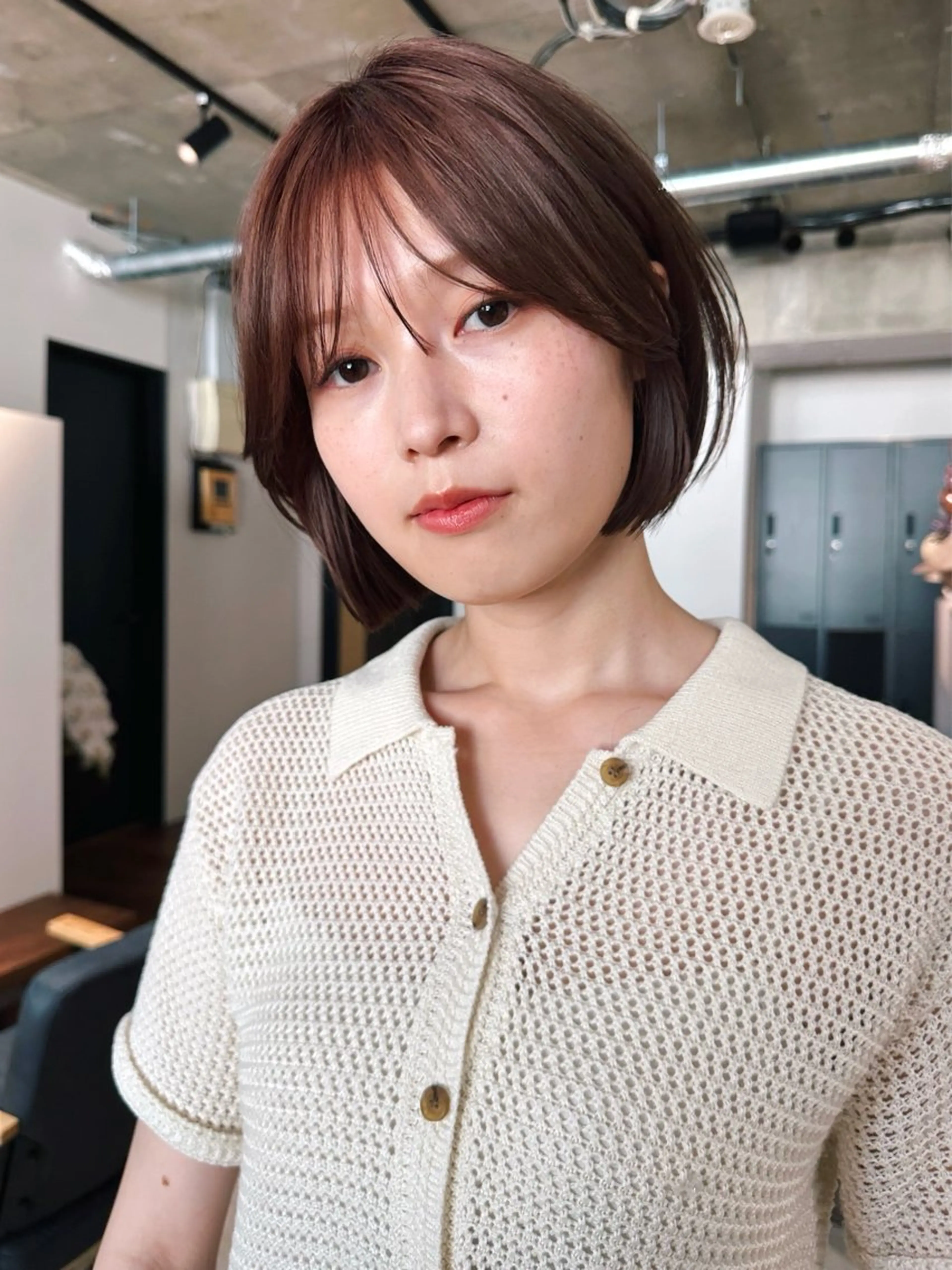 ショート カラー パーマ 🫧小顔×似合わせ× 透明感カラー🫧のヘアスタイル