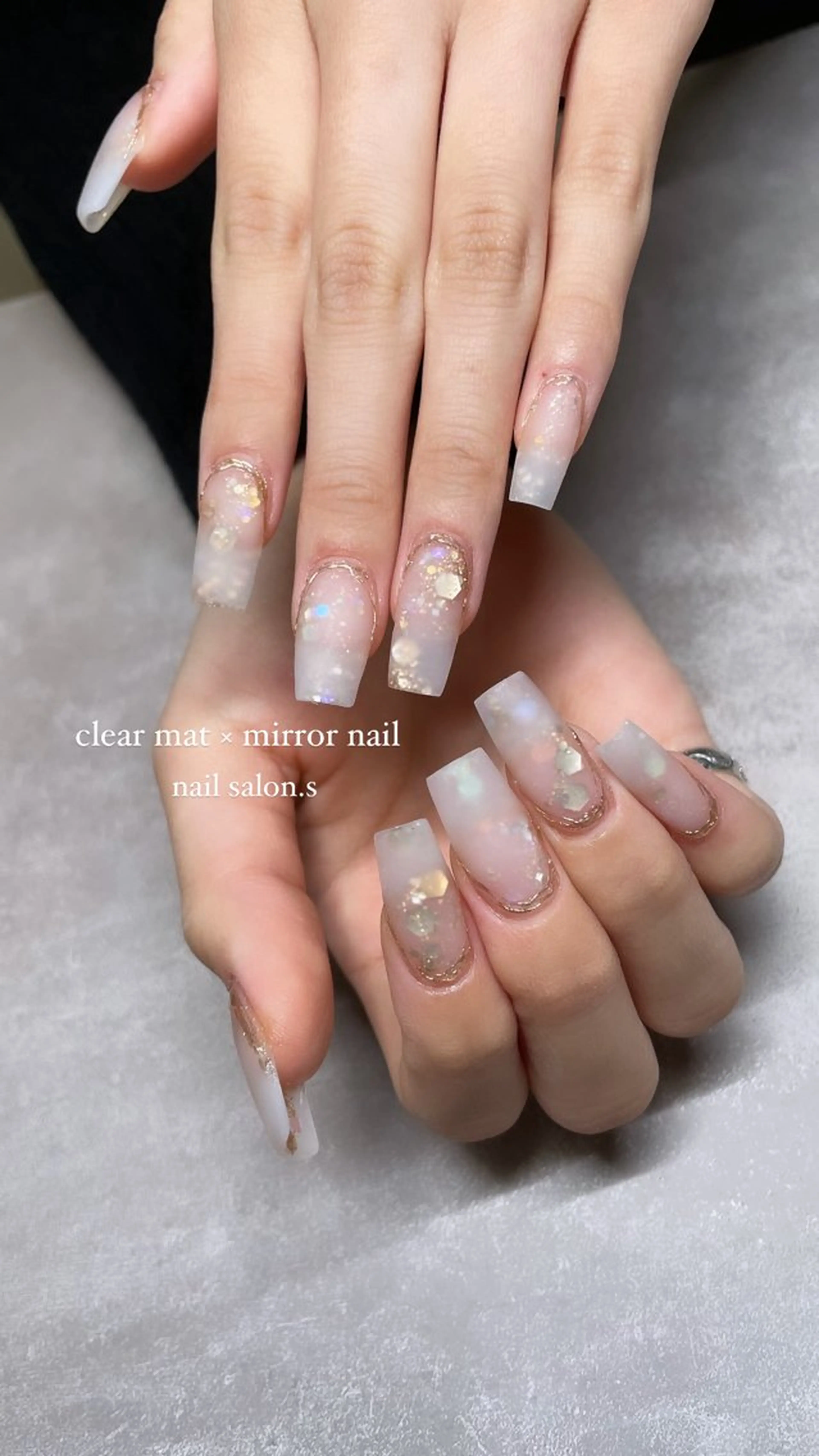 ネイル ラメ(グリッター) マットネイル ミラーネイル スカルプネイル 関山 志乃のネイルデザイン