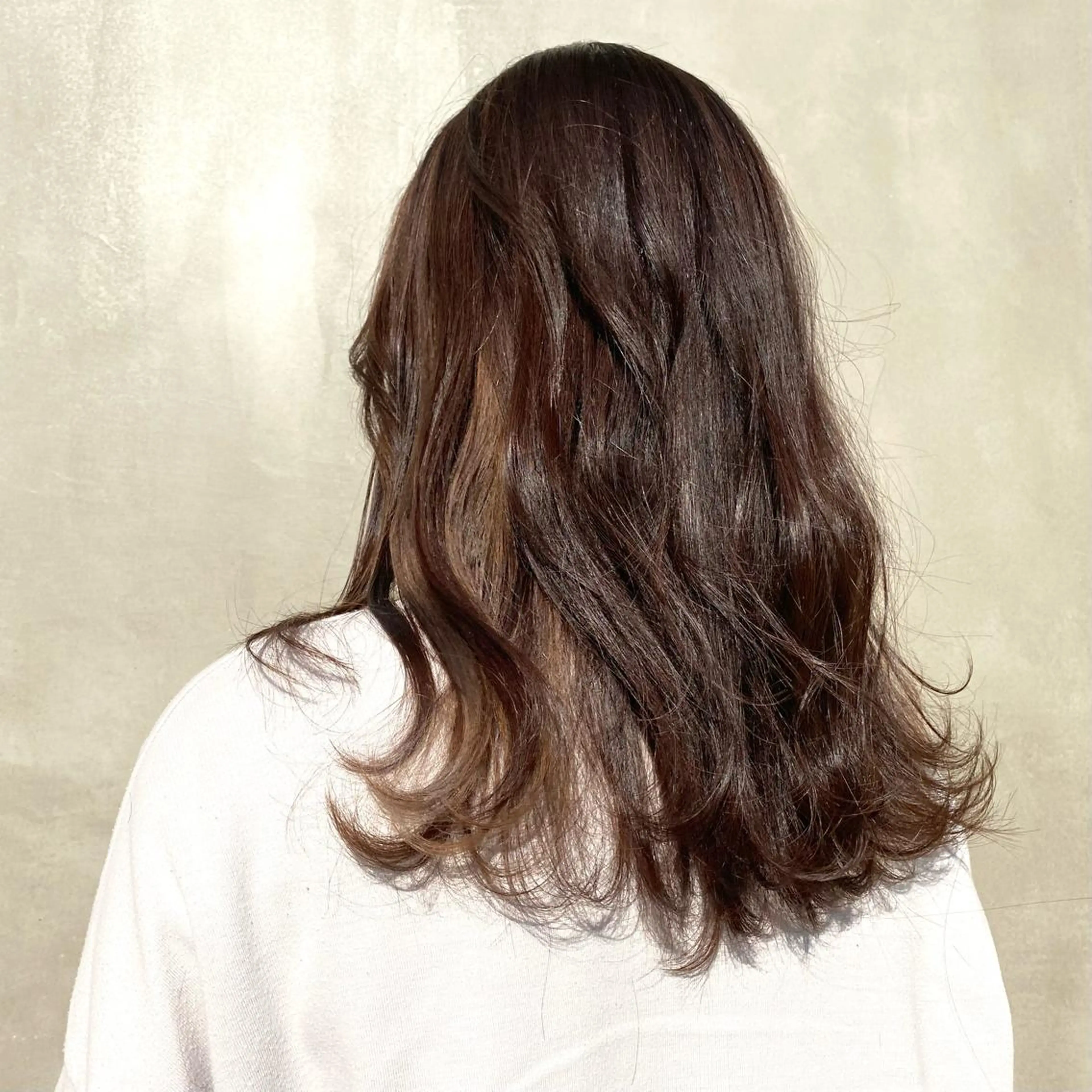 ロング ハイライト 髪質改善 レイヤーカット 縮毛矯正 ツイストパーマ カット ヘアカラー トリートメント ヘッドスパ ブリーチなしWカラー /酸性ストレート河本のヘアスタイル