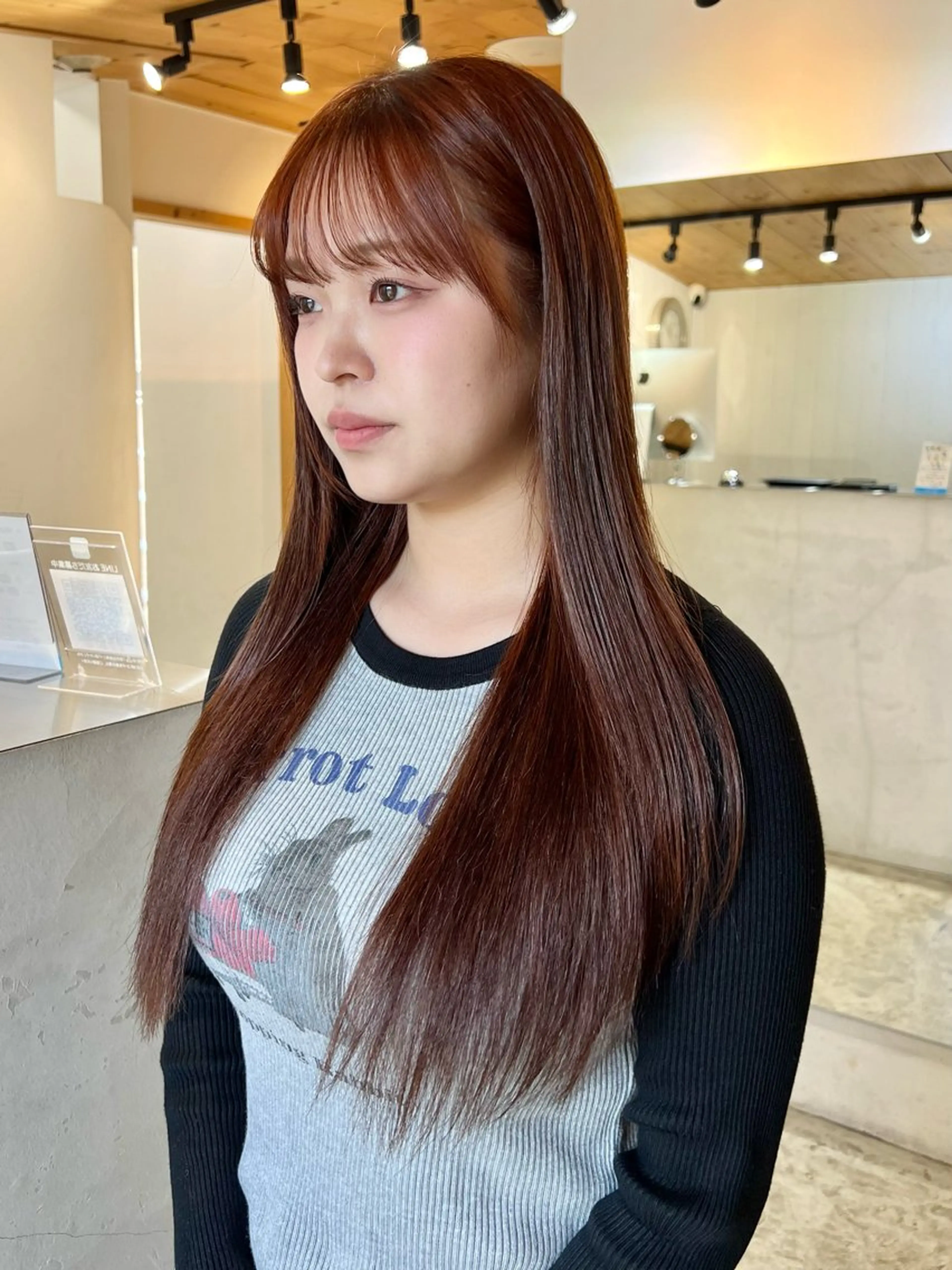 ロング ヘアカラー 暖色カラー/レイヤー カット☁️MEI☁️のヘアスタイル