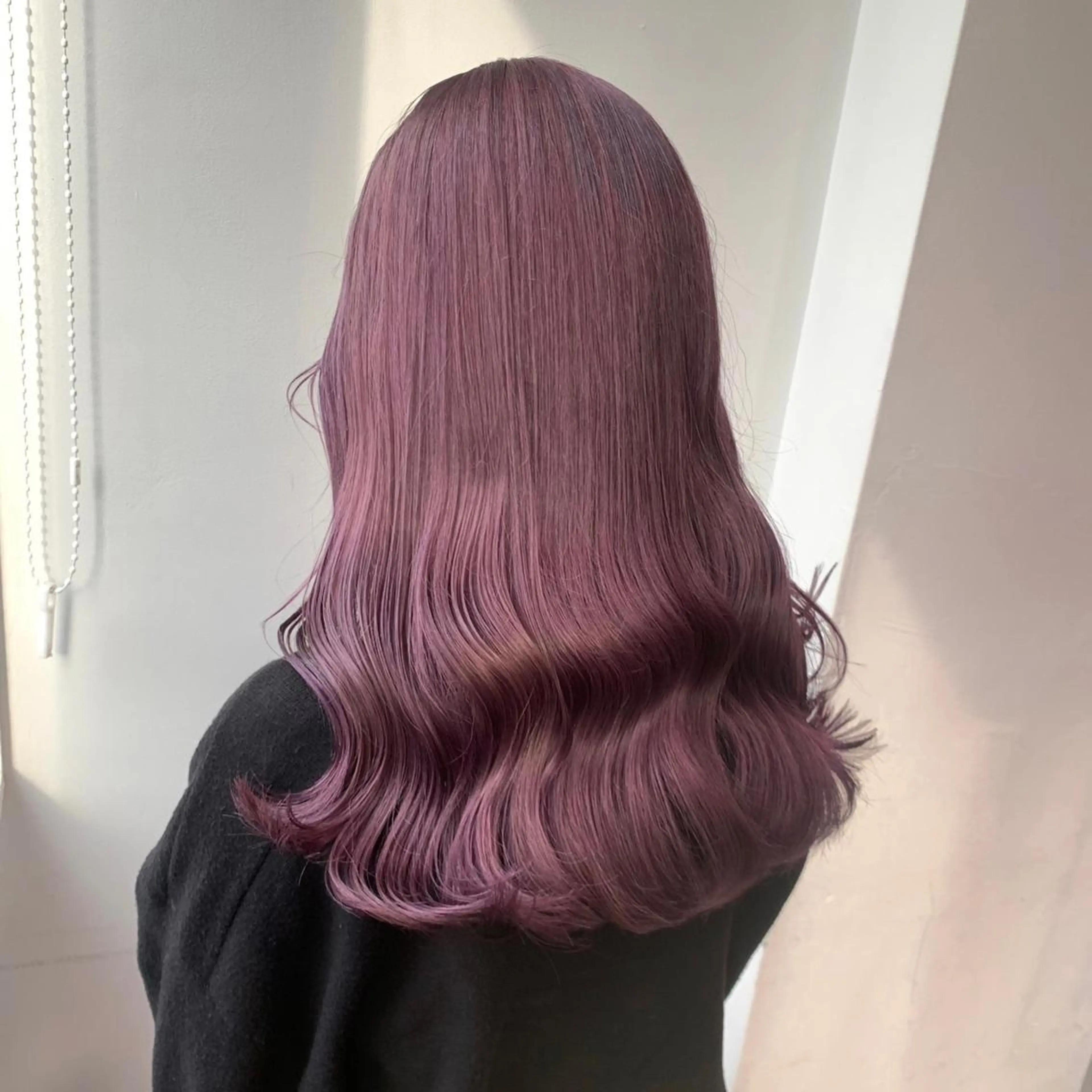 ミディアム カラー ラベンダーカラー ピンクカラー ピンクラベンダー 盛れる暖色🎀ガーリ ーヘア🎀きっかのヘアスタイル