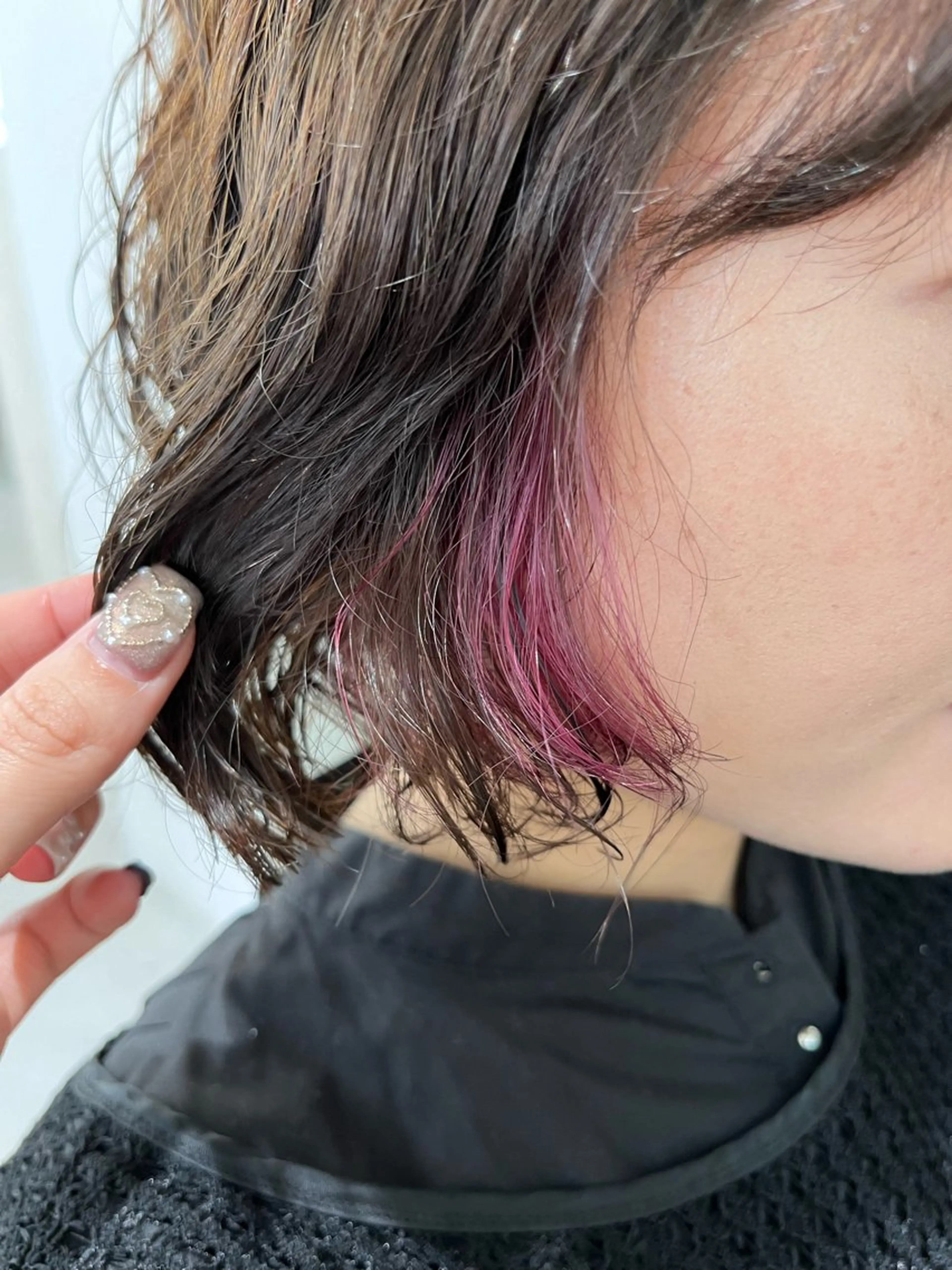 ミディアム カラー イヤリングカラー 暖色カラー／ ヘアセット🌛櫻井舞のヘアスタイル