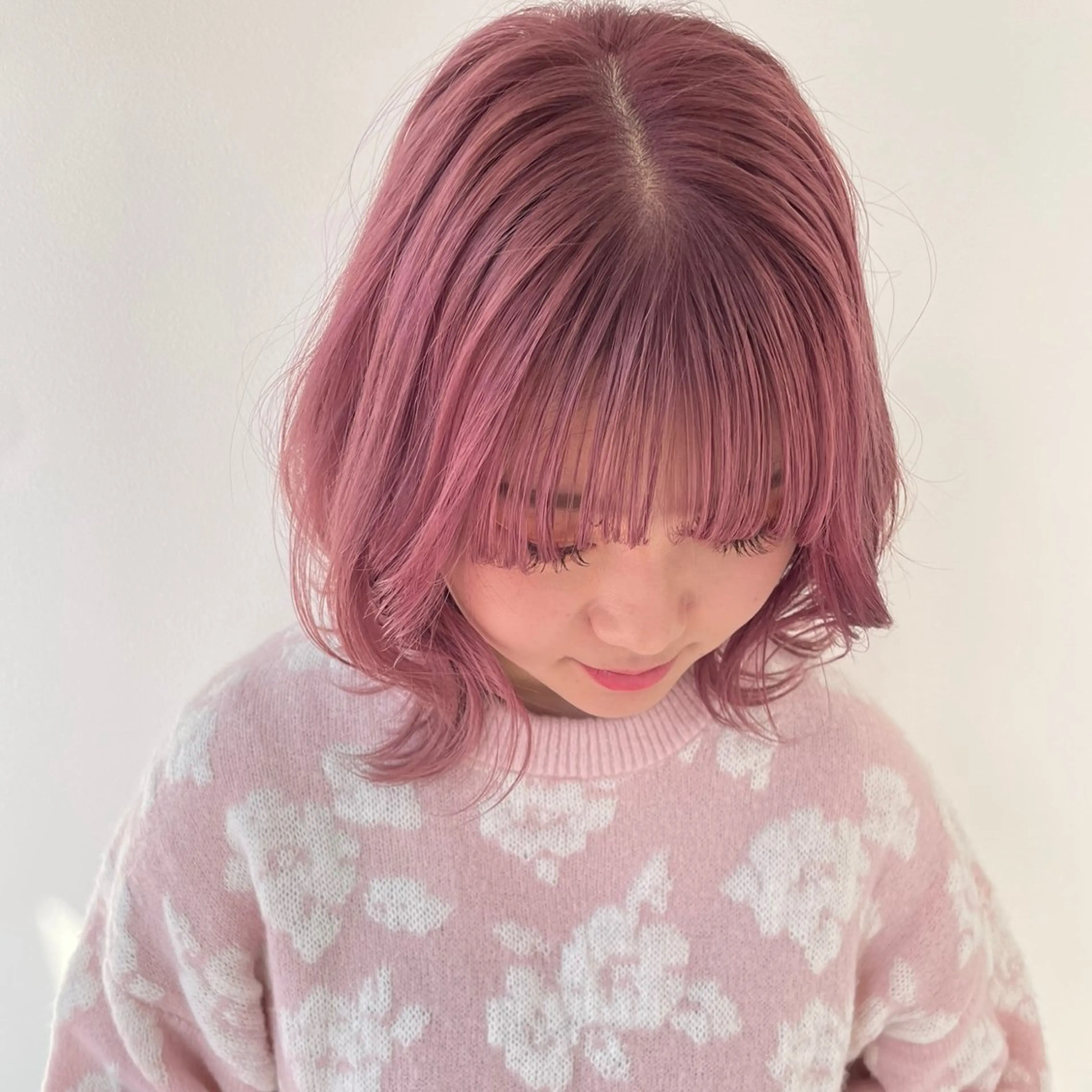 ミディアム カラー 🎀ダブルカラー/ ピンク×ガーリー🎀のヘアスタイル