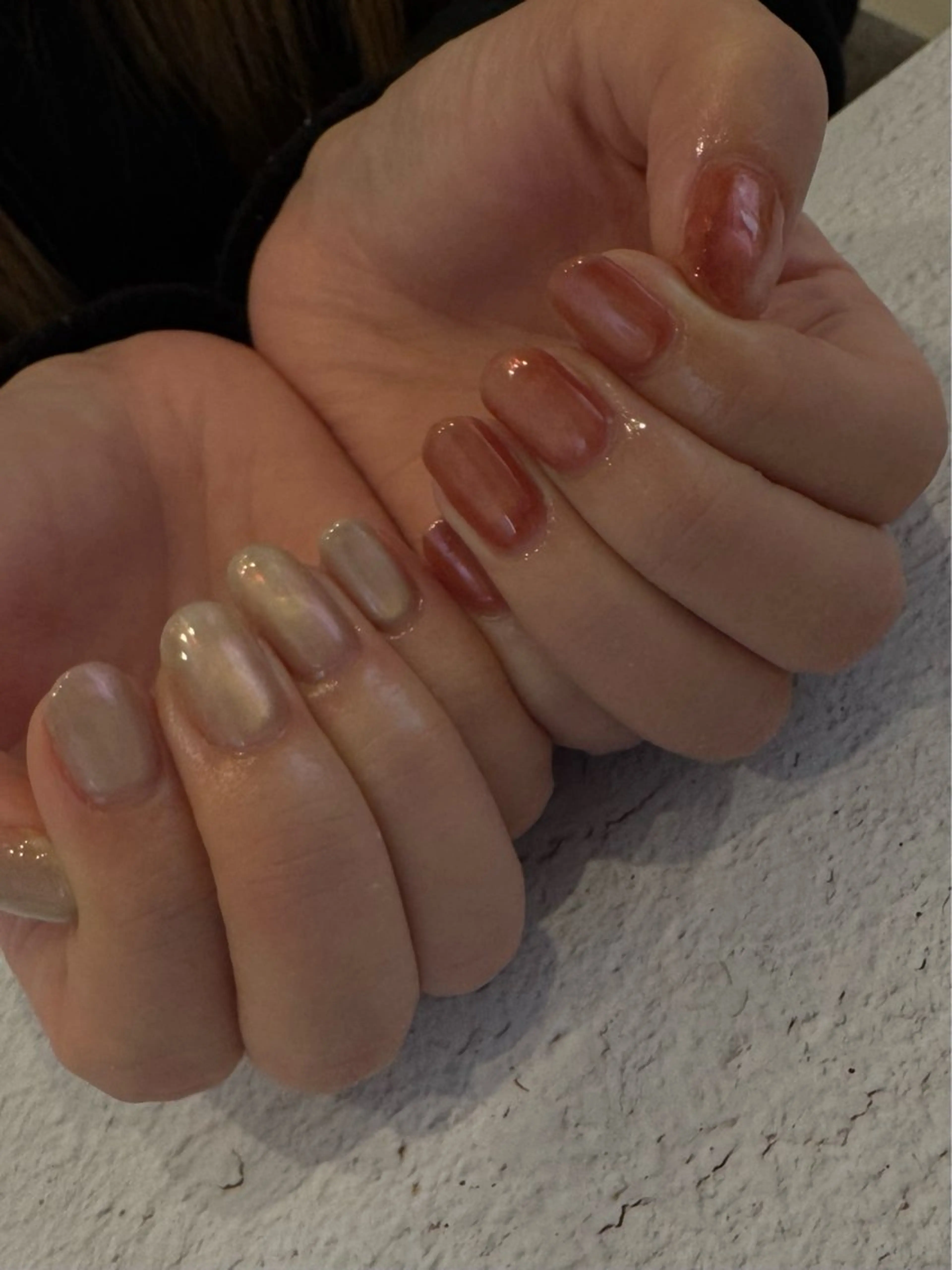 ネイル マグネットネイル ミラーネイル byeol nailのネイルデザイン