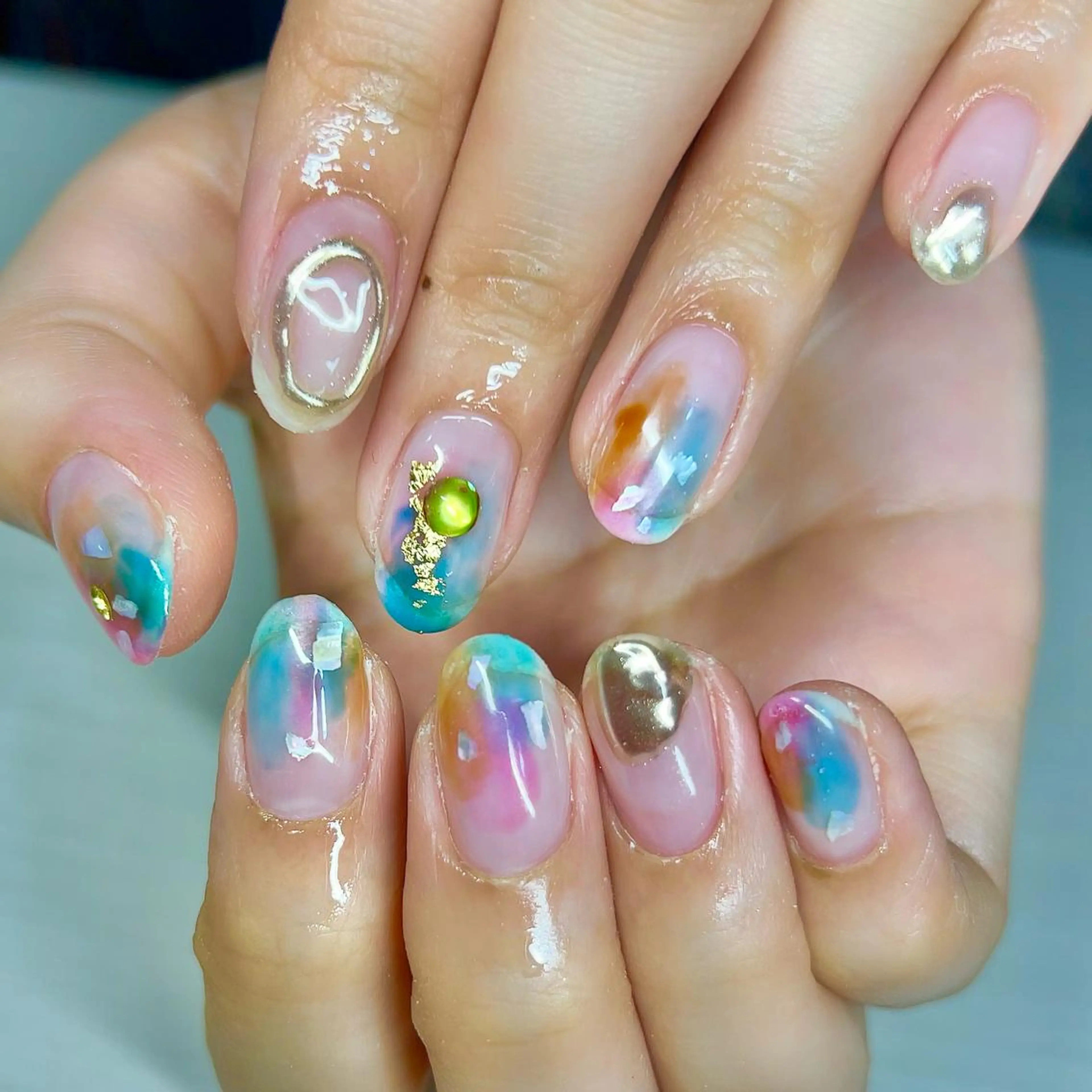 ネイル ニュアンスネイル ハンドネイル 【Yappy🌈】 💖P-tanaのネイルデザイン