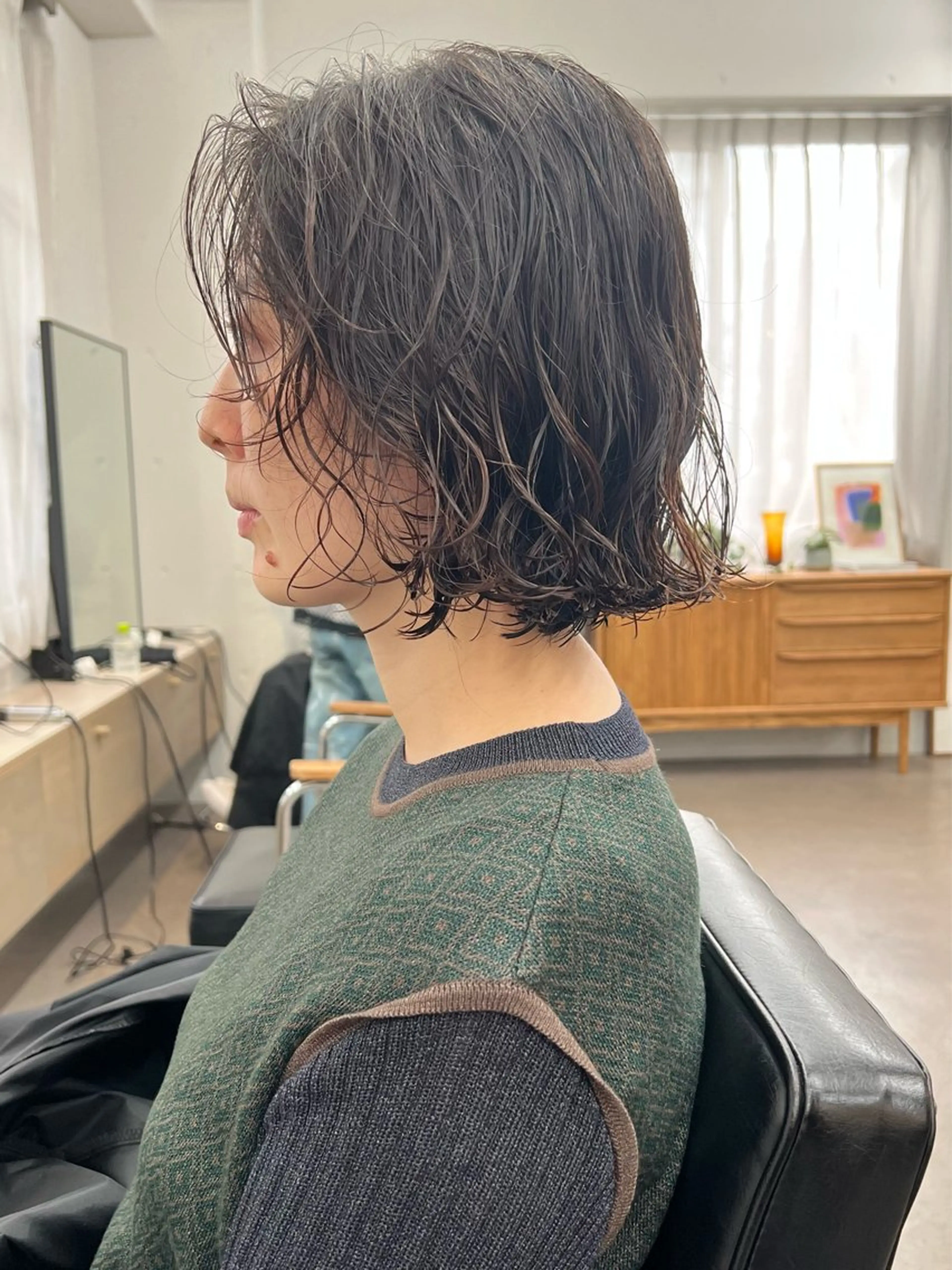 ショート パーマ juno所属・ボブ/パーマ/透明感 カラー　善方浩貴のヘアスタイル