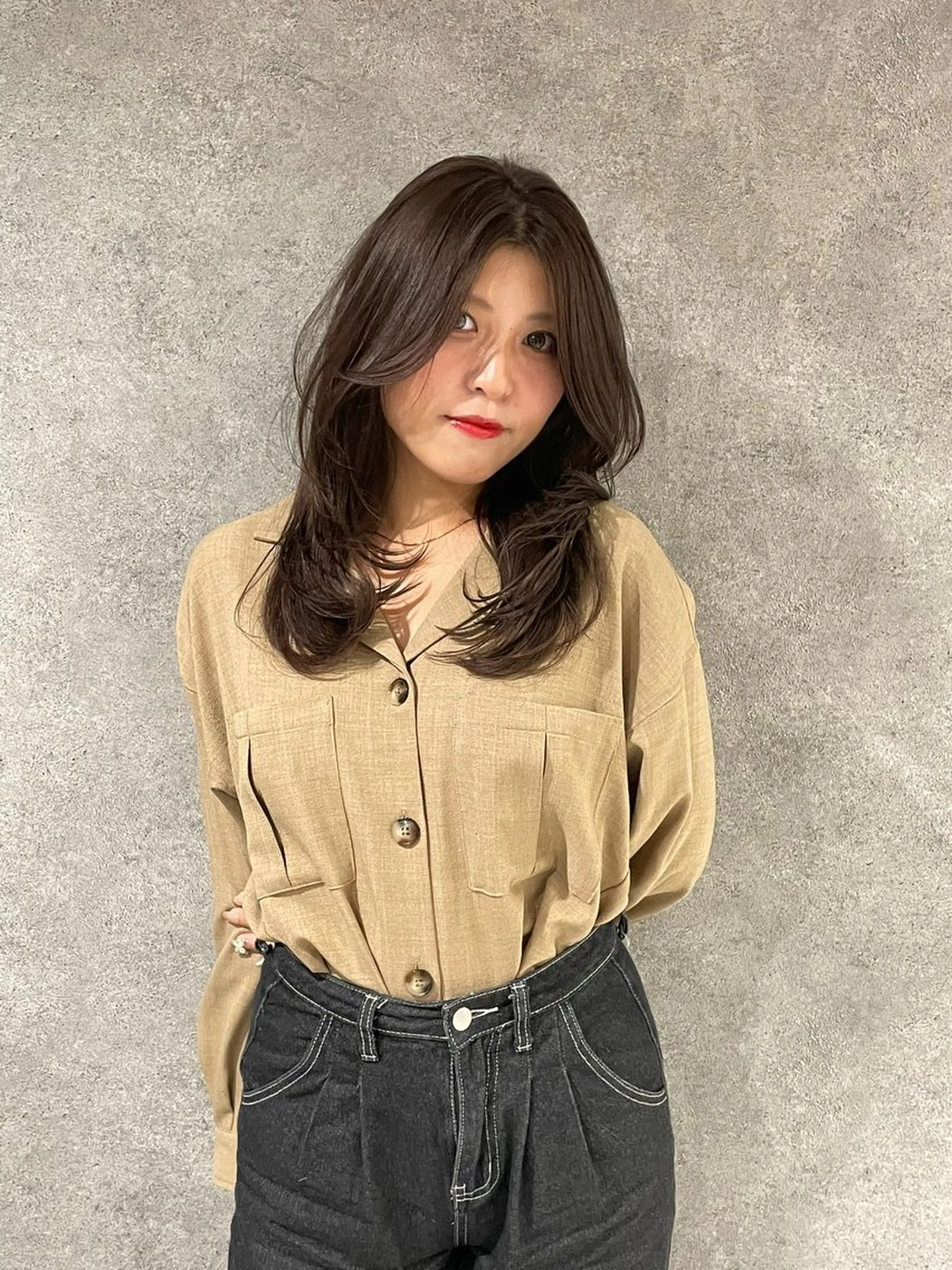 ロング ロングレイヤー 韓国風ヘア レイヤーカット ロング ウルフカット カット ヘアカラー トリートメント レイヤーカット 縮毛矯正◽️河野泰貴のヘアスタイル