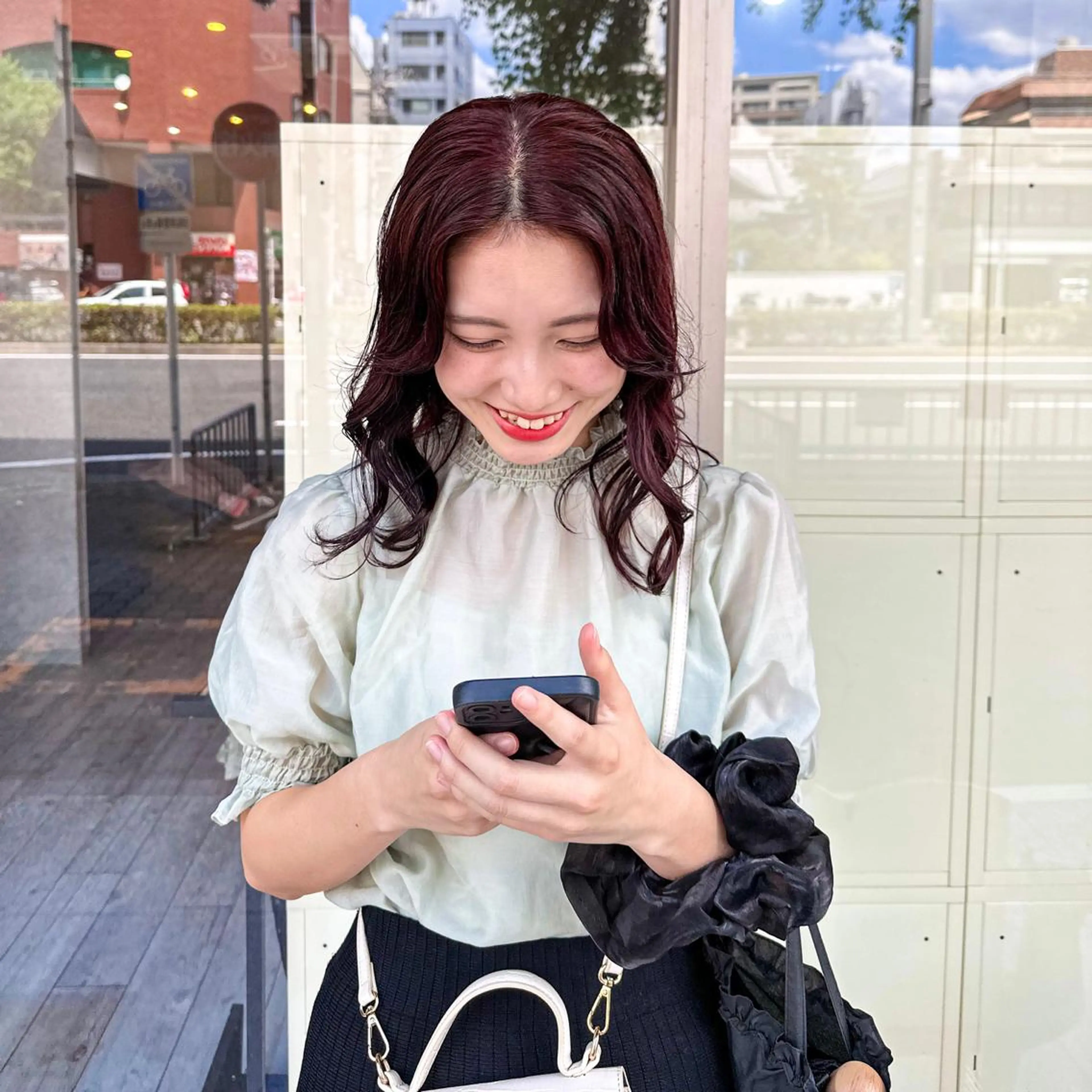 ミディアム カラー カット ヘアカラー トリートメント 高橋 みく/ minim 暖色のヘアスタイル