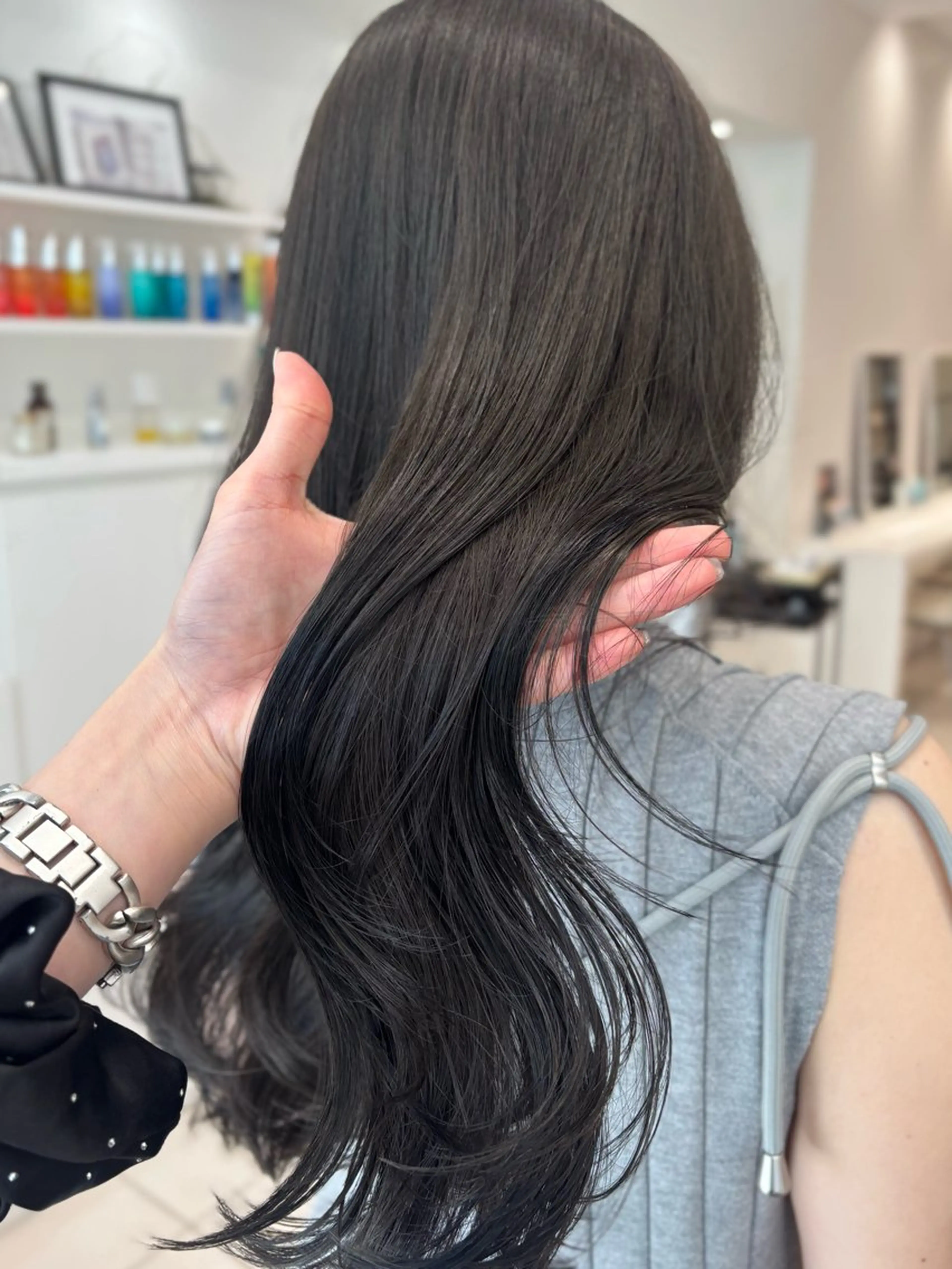 ロング カラー グレージュ カット ヘアカラー BiBi    武田 あやのヘアスタイル