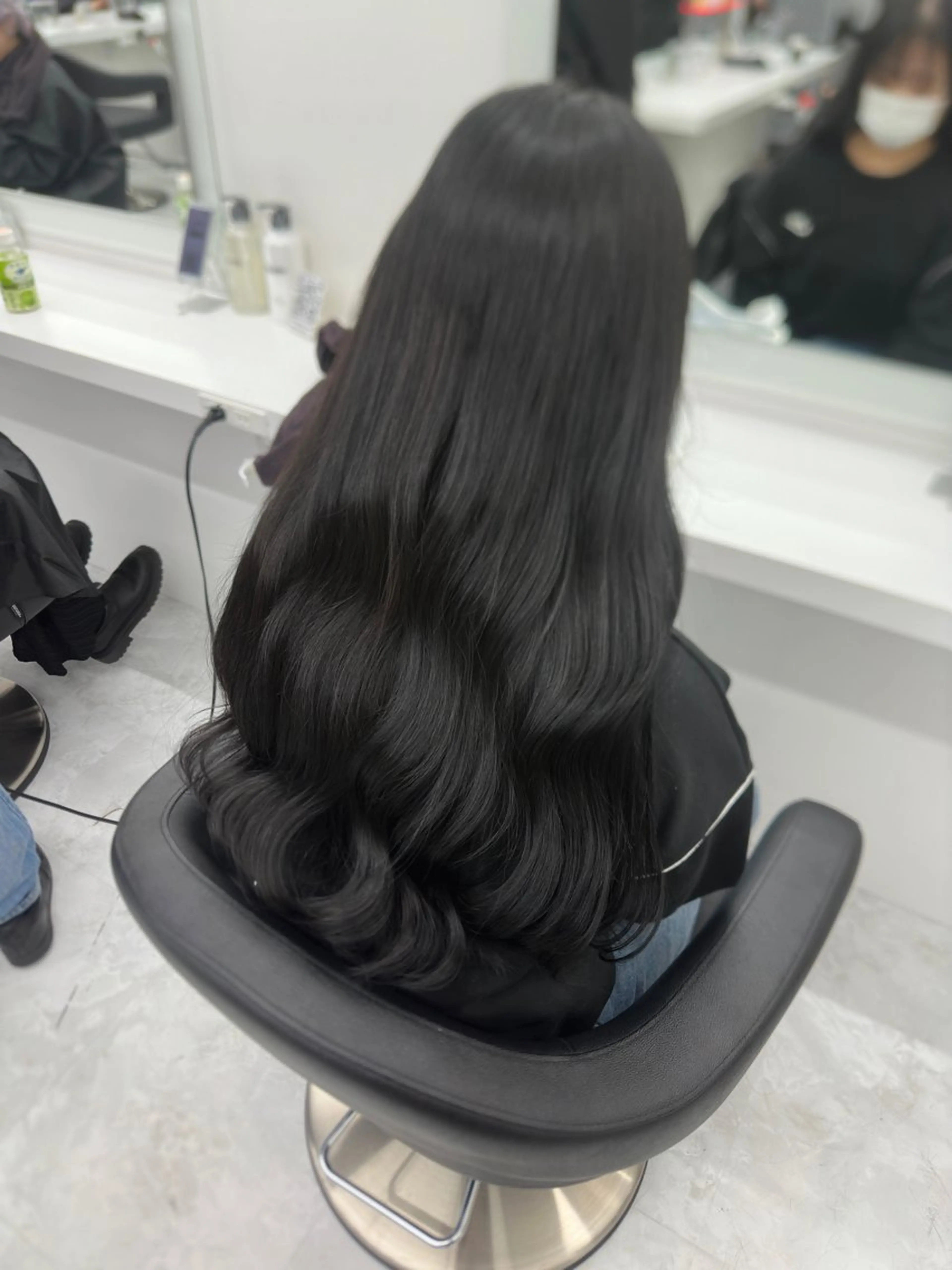 ロング カラー パーマ ヘアアレンジ メンズ キッズ ♥️韓国ヘア レイヤー♥️ゆりのヘアスタイル